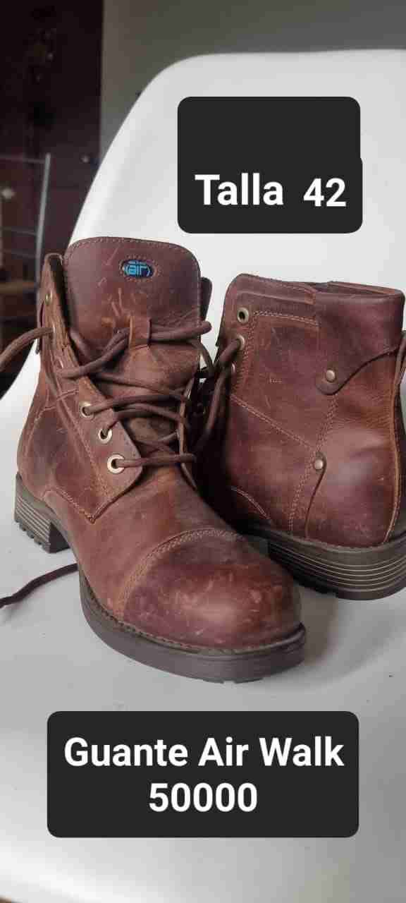 Botas de cuero marrón hombre Guante - miniatura 3