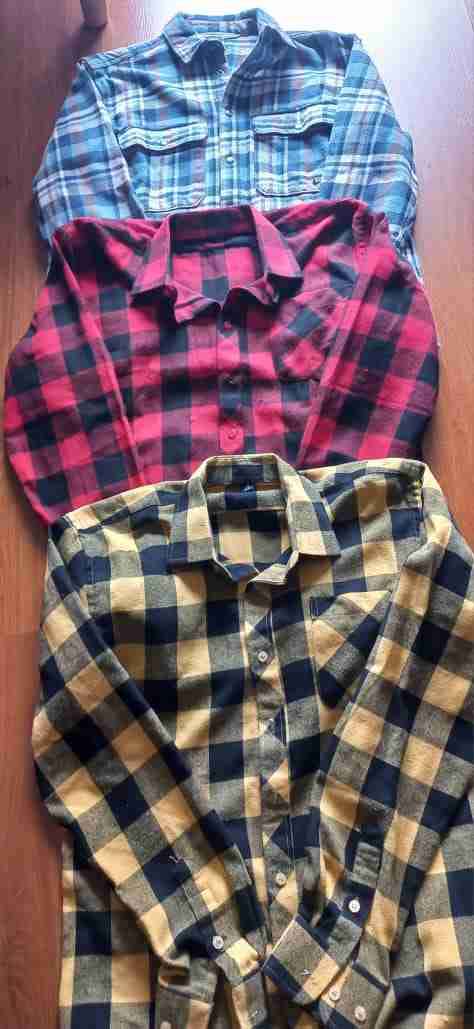 Camisa a cuadros azul y beige - miniatura 4