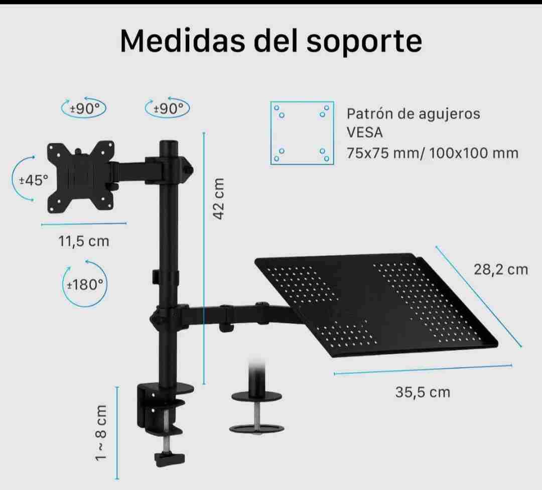 Soporte articulado para monitor y notebook - miniatura 4