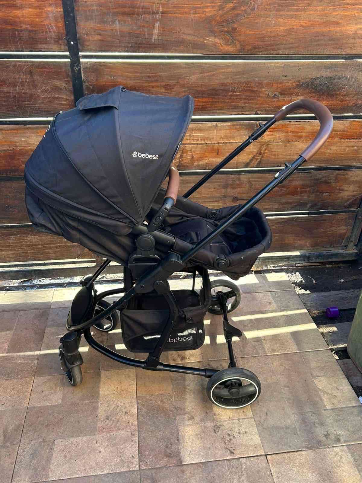 Coche de paseo Bebesit negro - miniatura 6