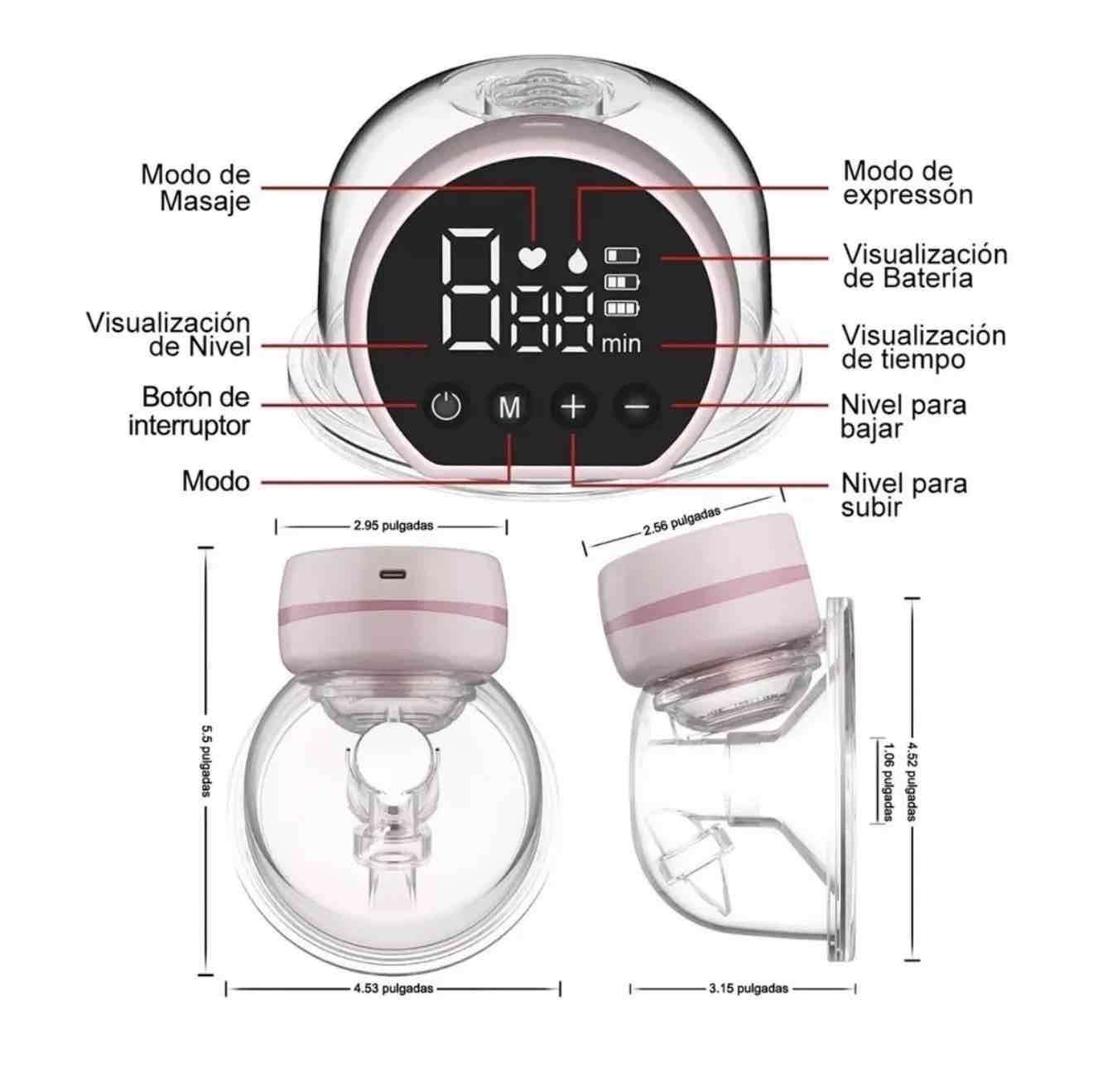 Extractor de leche eléctrico portátil - miniatura 3
