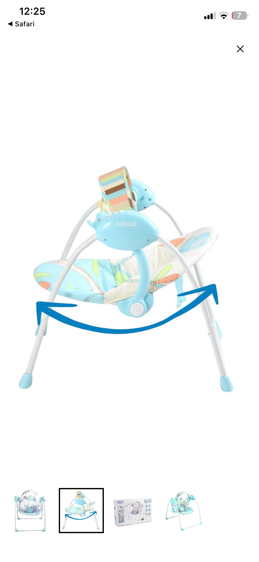 Columpio para bebé azul - miniatura 2