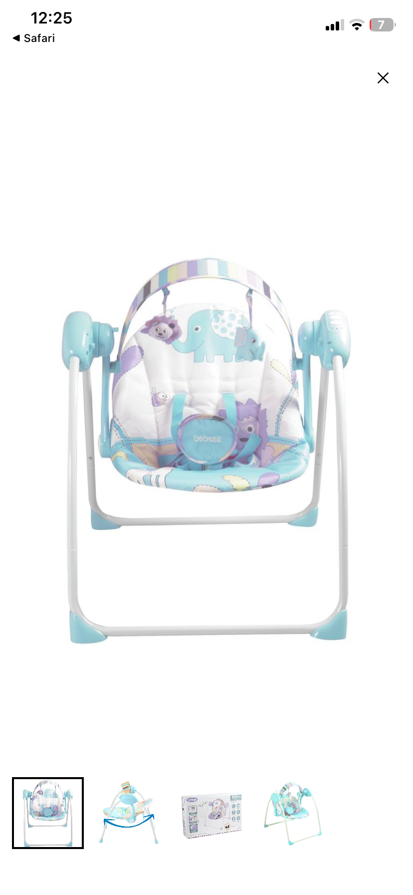 Columpio para bebé azul - miniatura 3