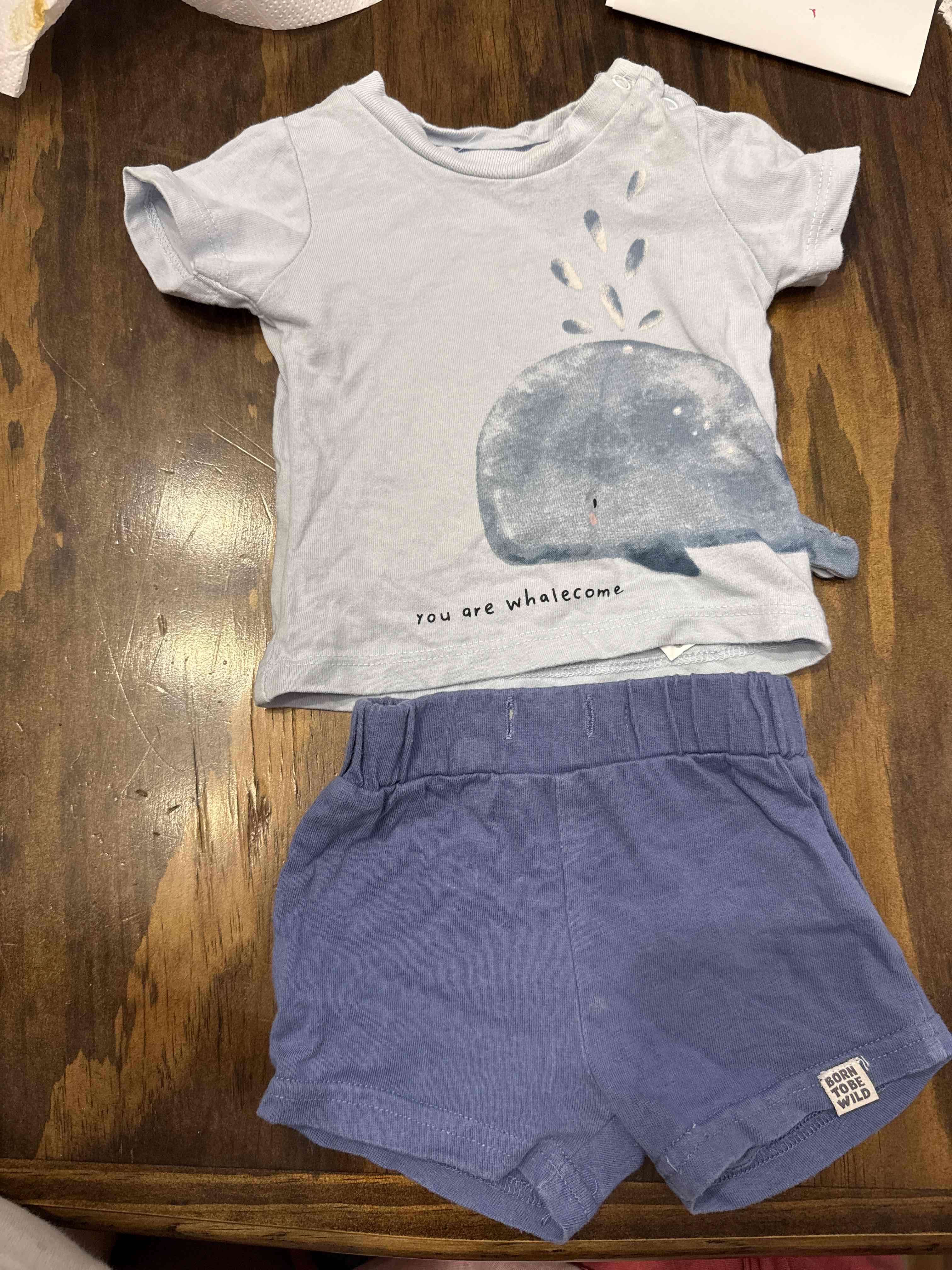 Conjunto infantil ballena celeste