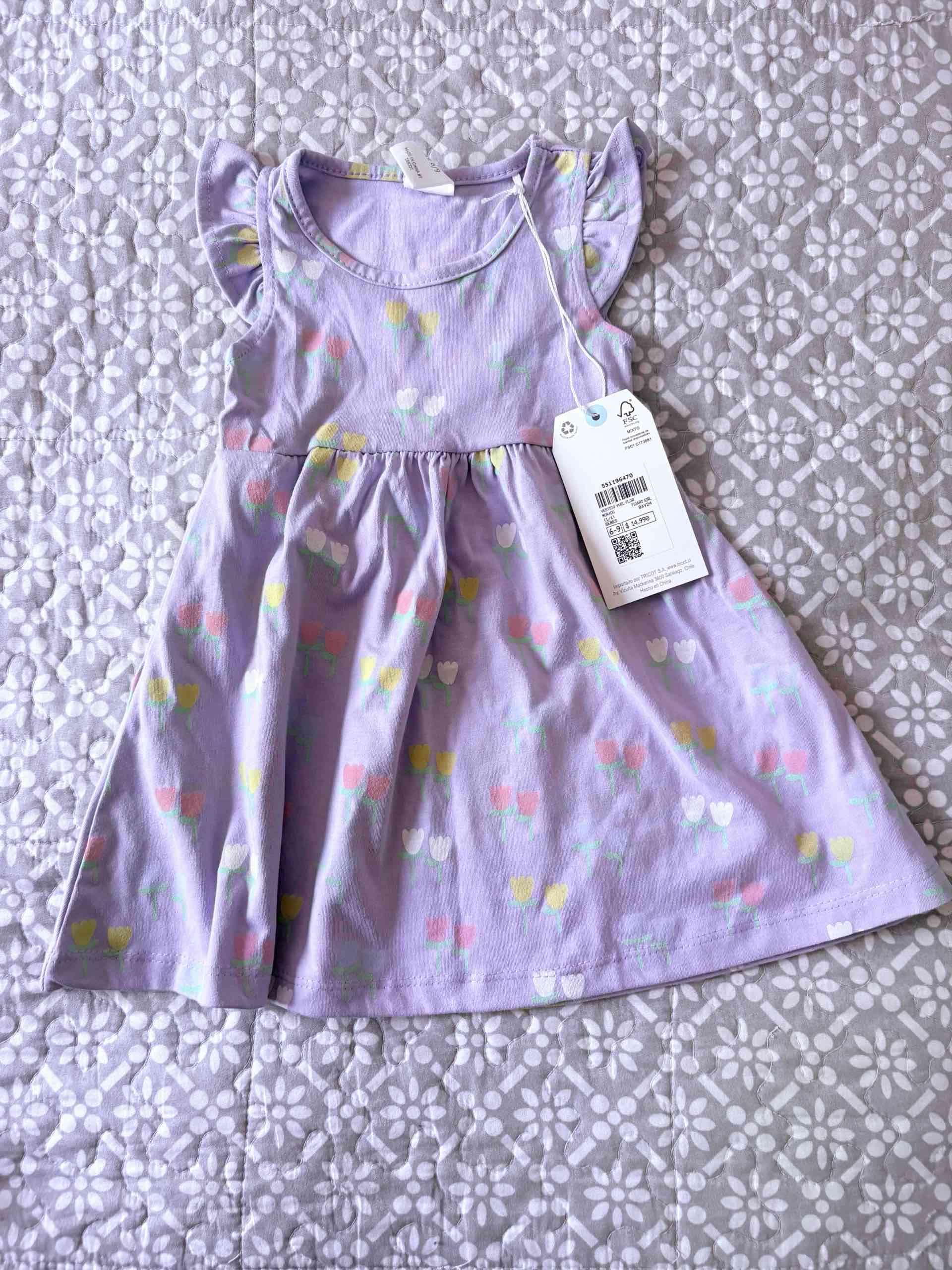 Vestido lila estampado floral