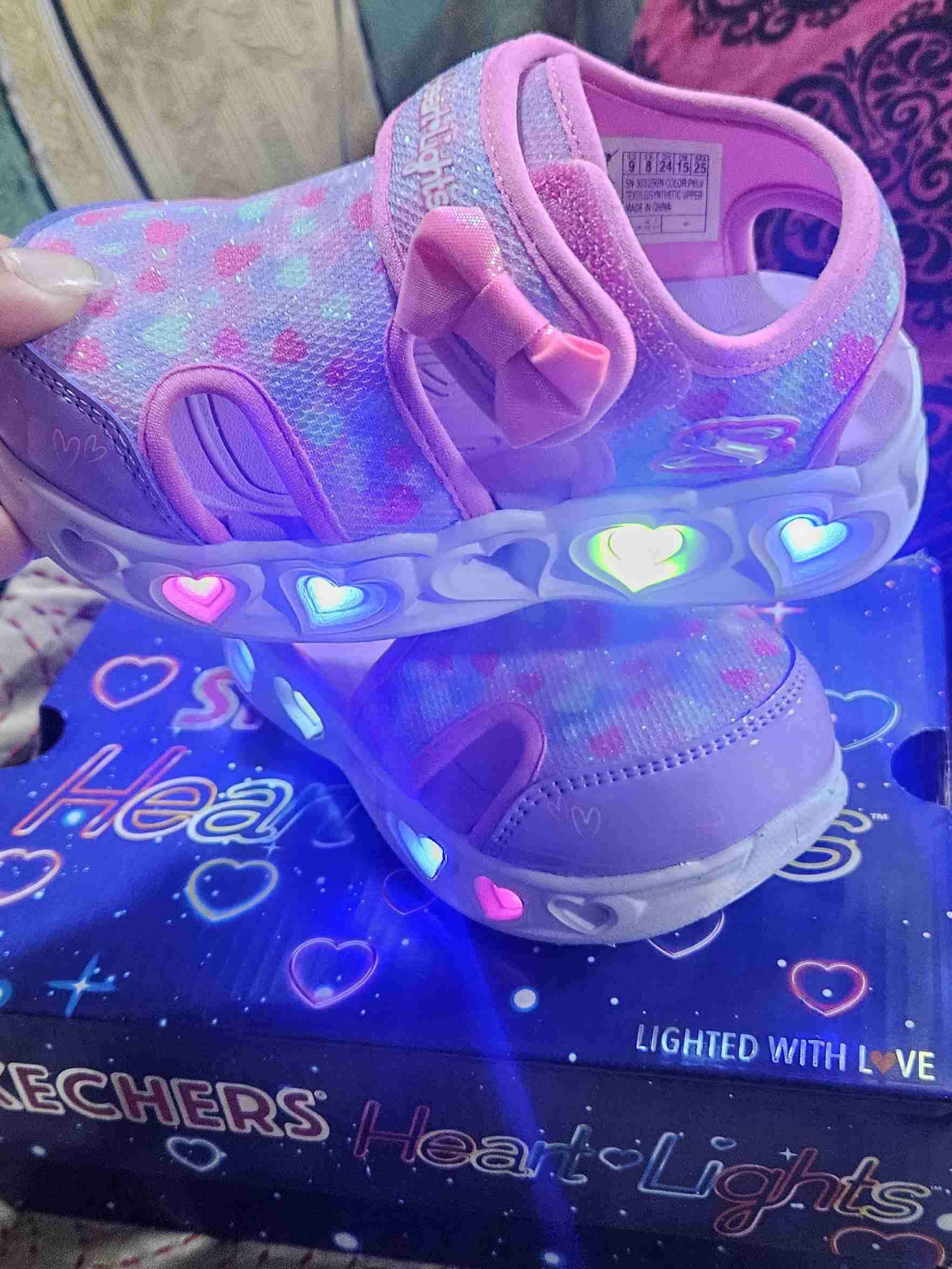 Sandalias niñas luces Skechers