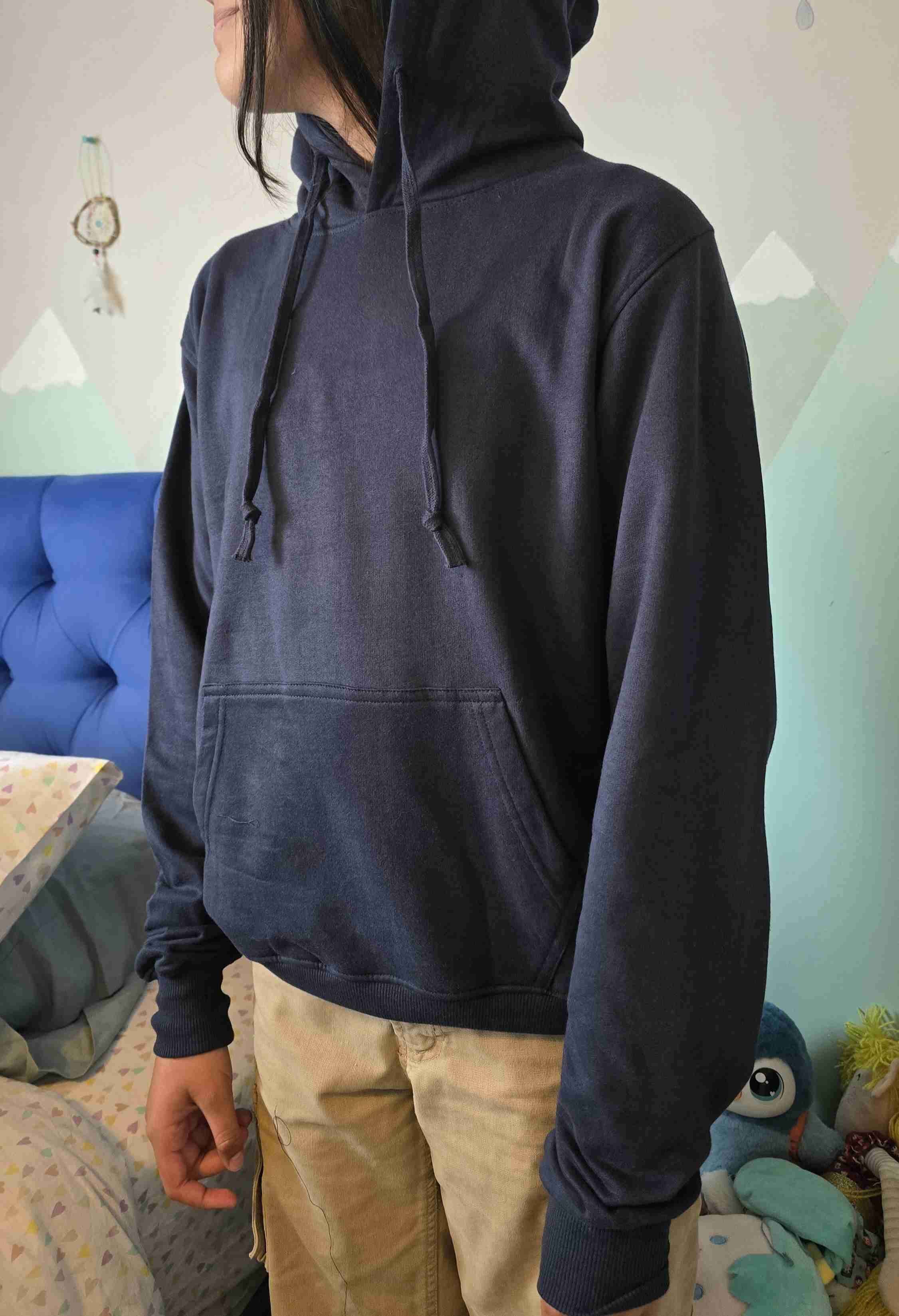 Polerón azul oscuro con capucha - miniatura 3