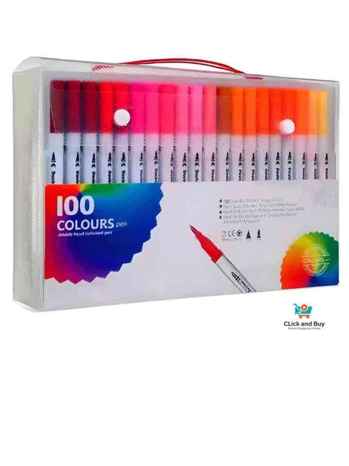 Set de 100 plumones de colores