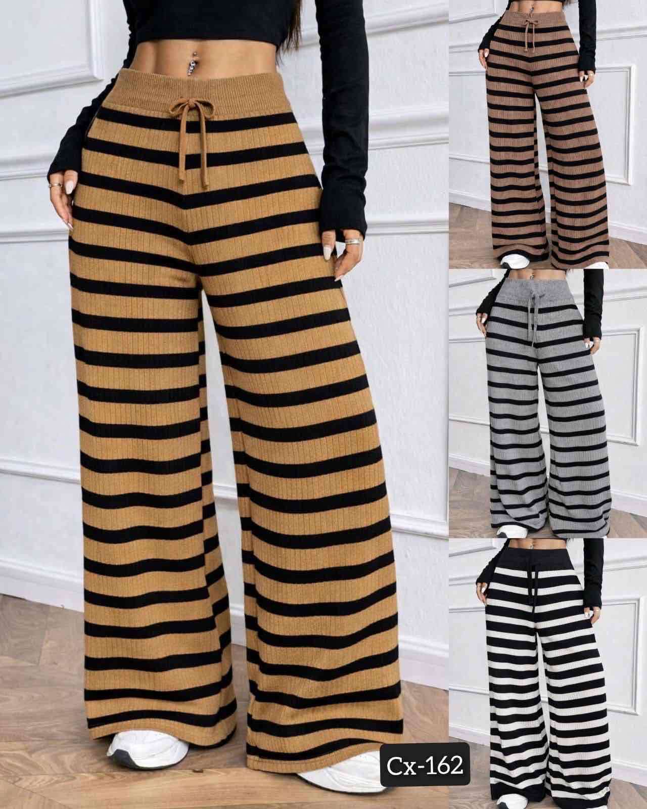 Pantalones a rayas anchas