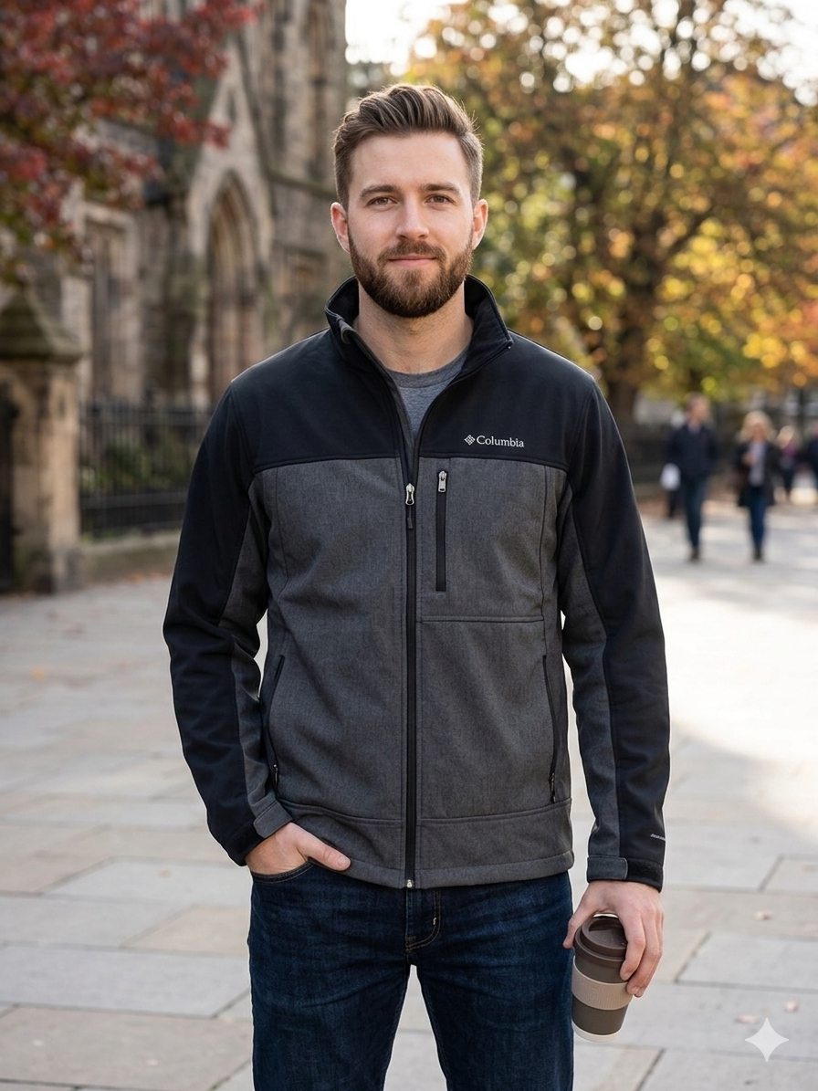 Chaqueta Columbia negra y gris - miniatura 2