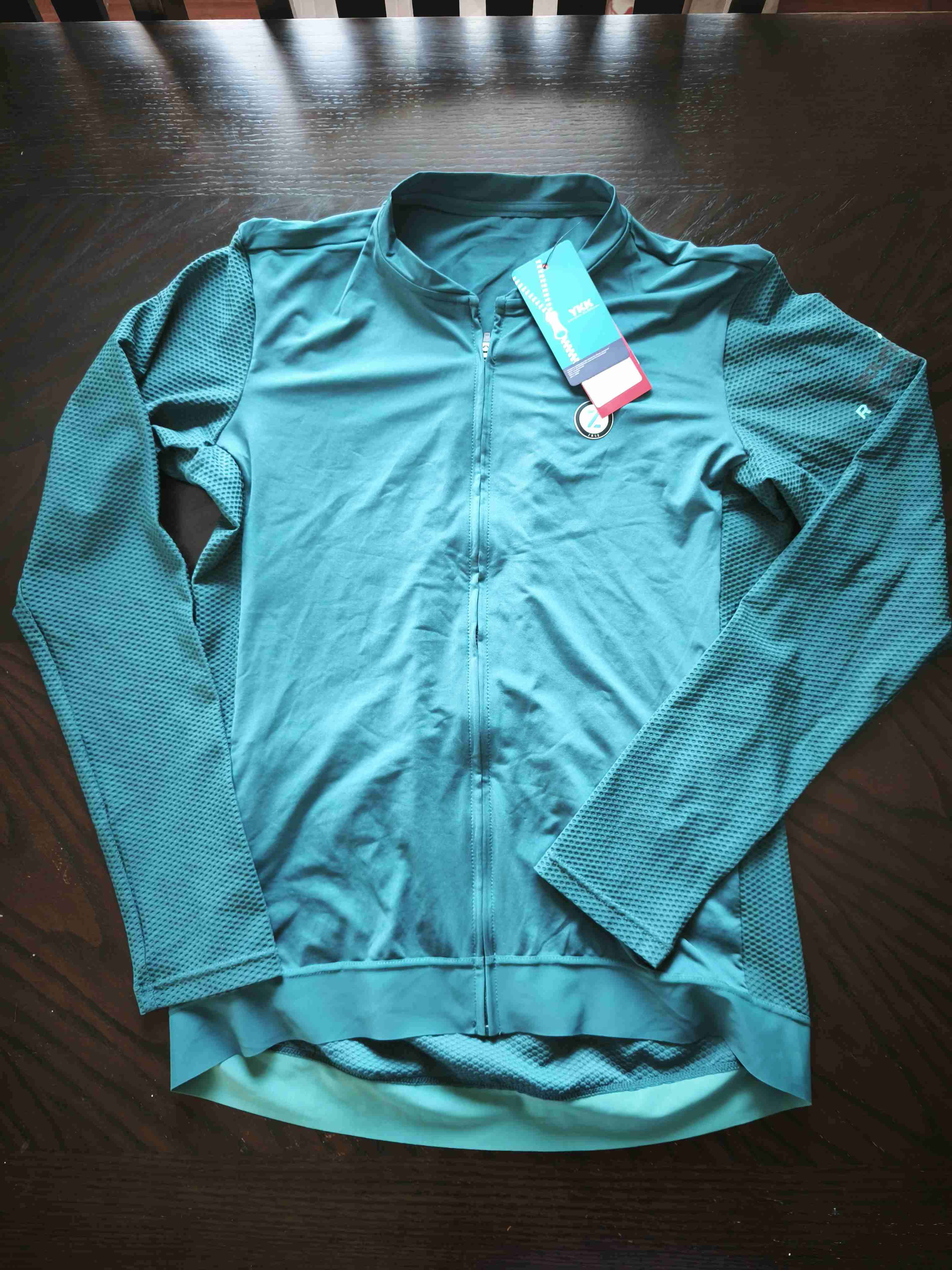 Chaqueta o tricota de ciclista verde con cierre - miniatura 4