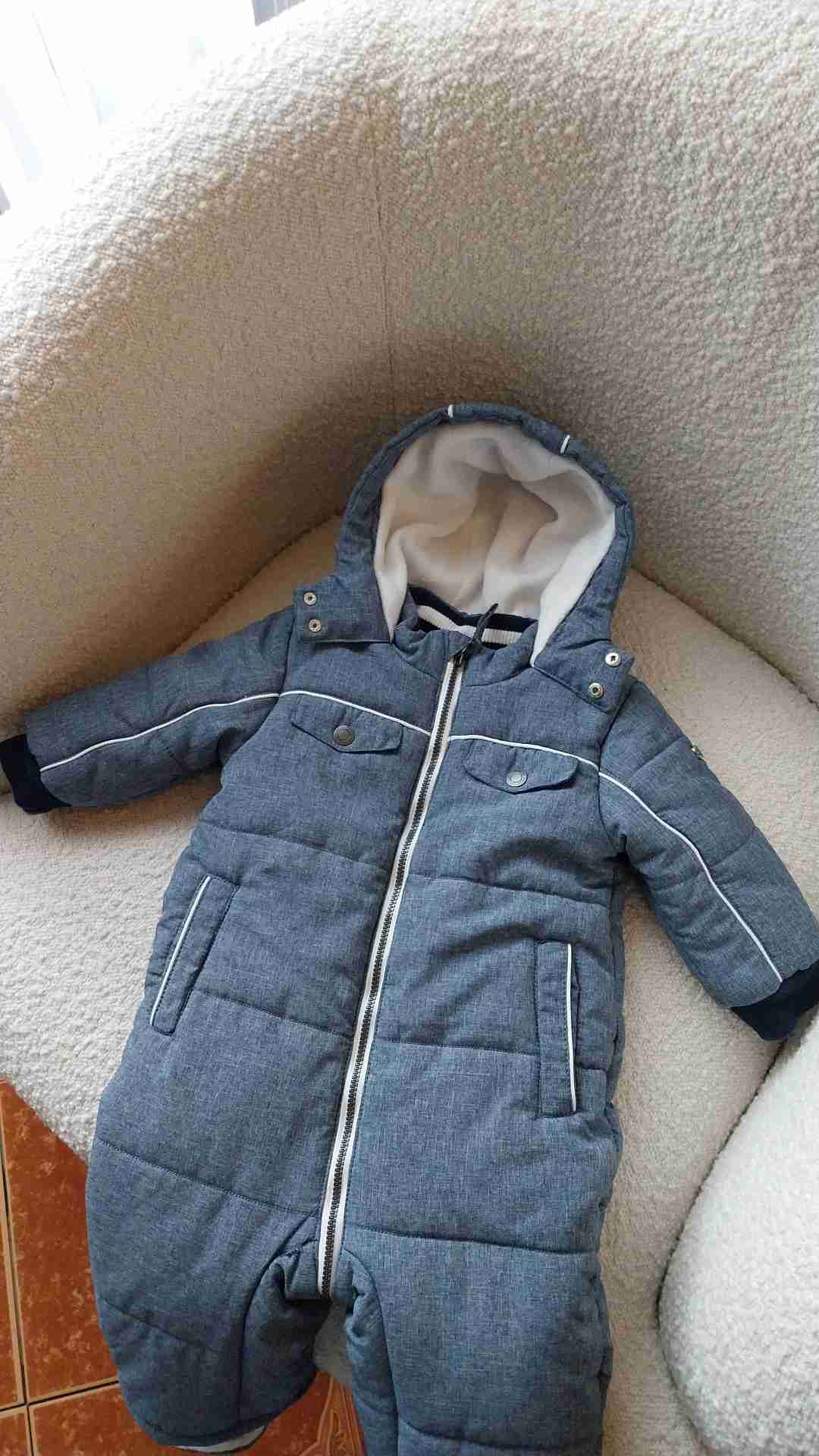 Parka azul con capucha - miniatura 3