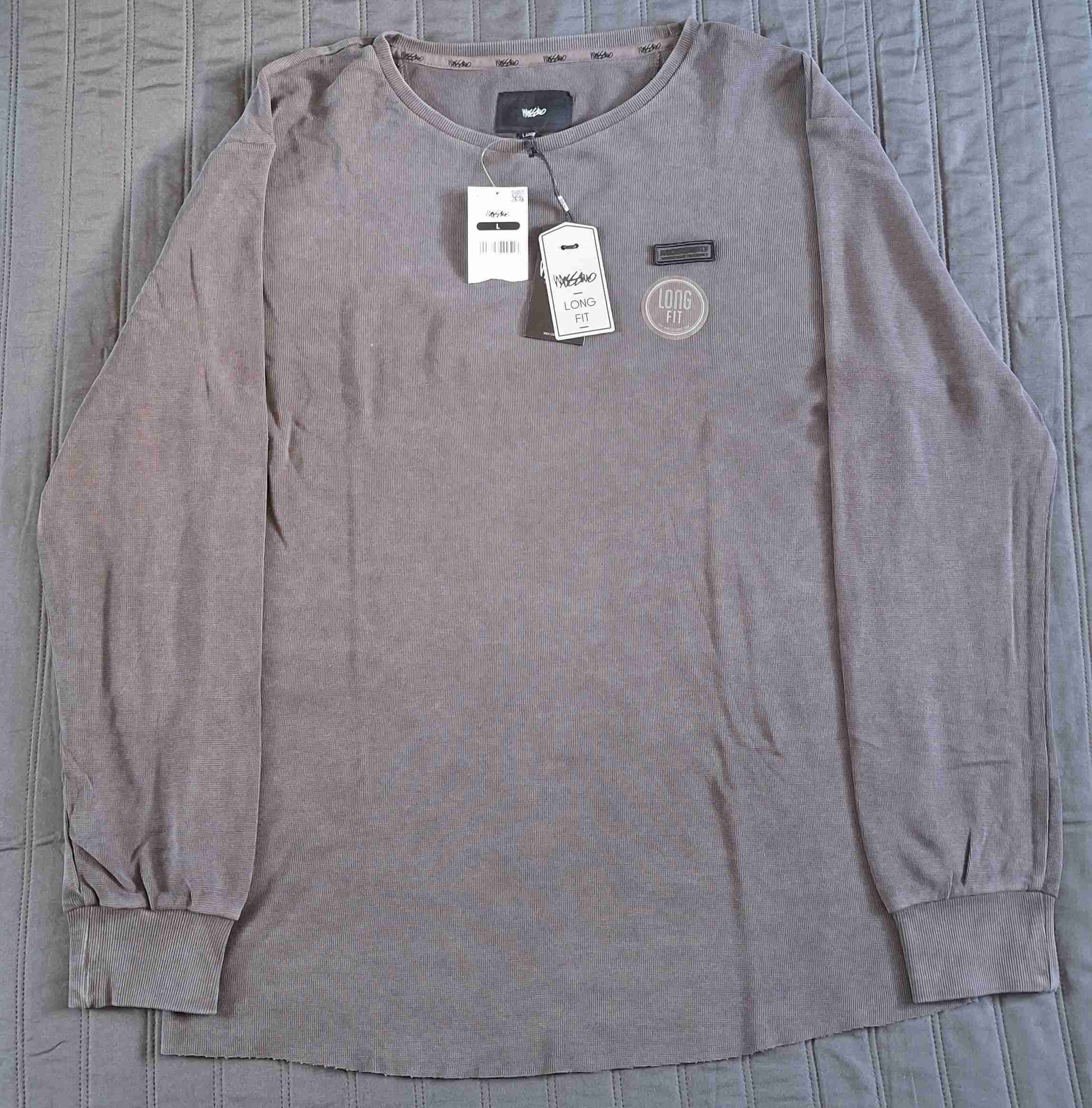 POLERA MANGA LARGA GRIS MOSSIMO