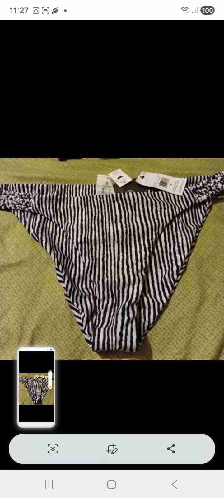 Calzón de bikini rayas nuevo talla M