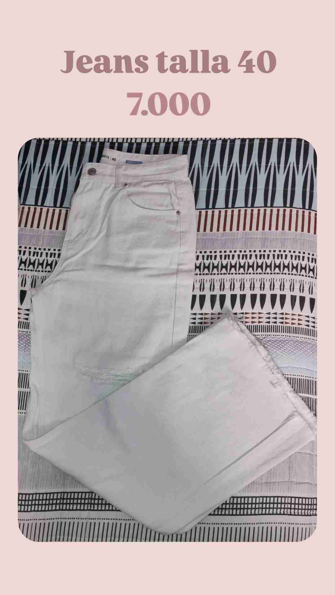Jeans blancos talla 40