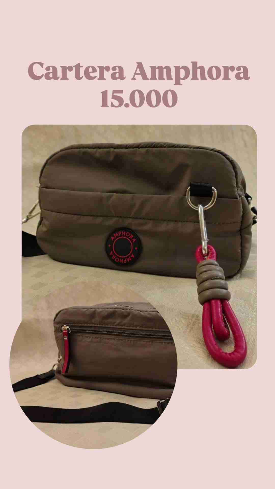 Cartera Amphora marrón compacta
