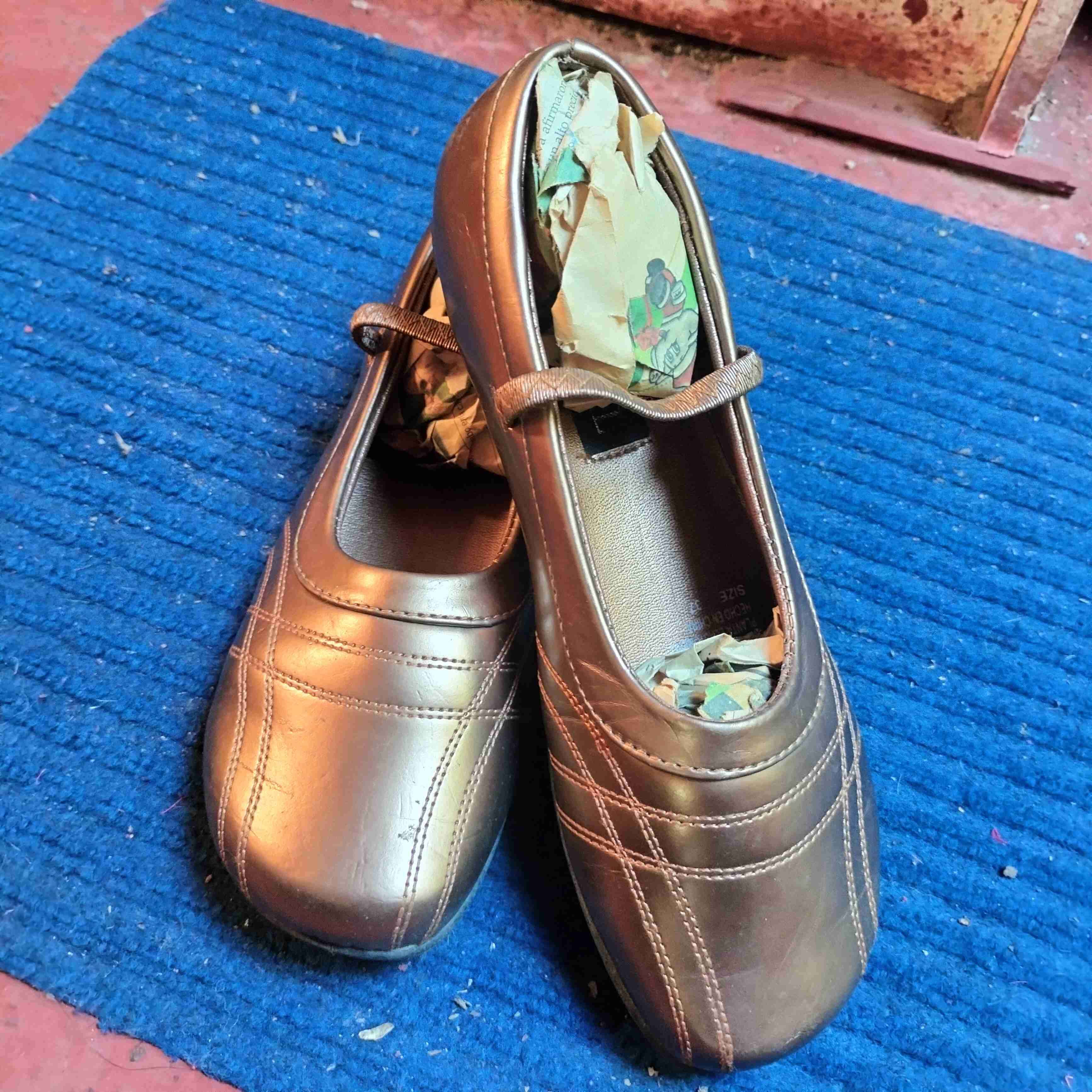 Zapatos planos dorados (Tipo chinita)