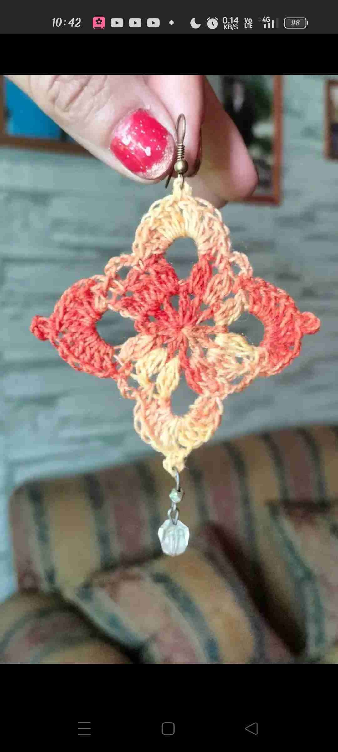 Aros artesanales a crochet 🧶