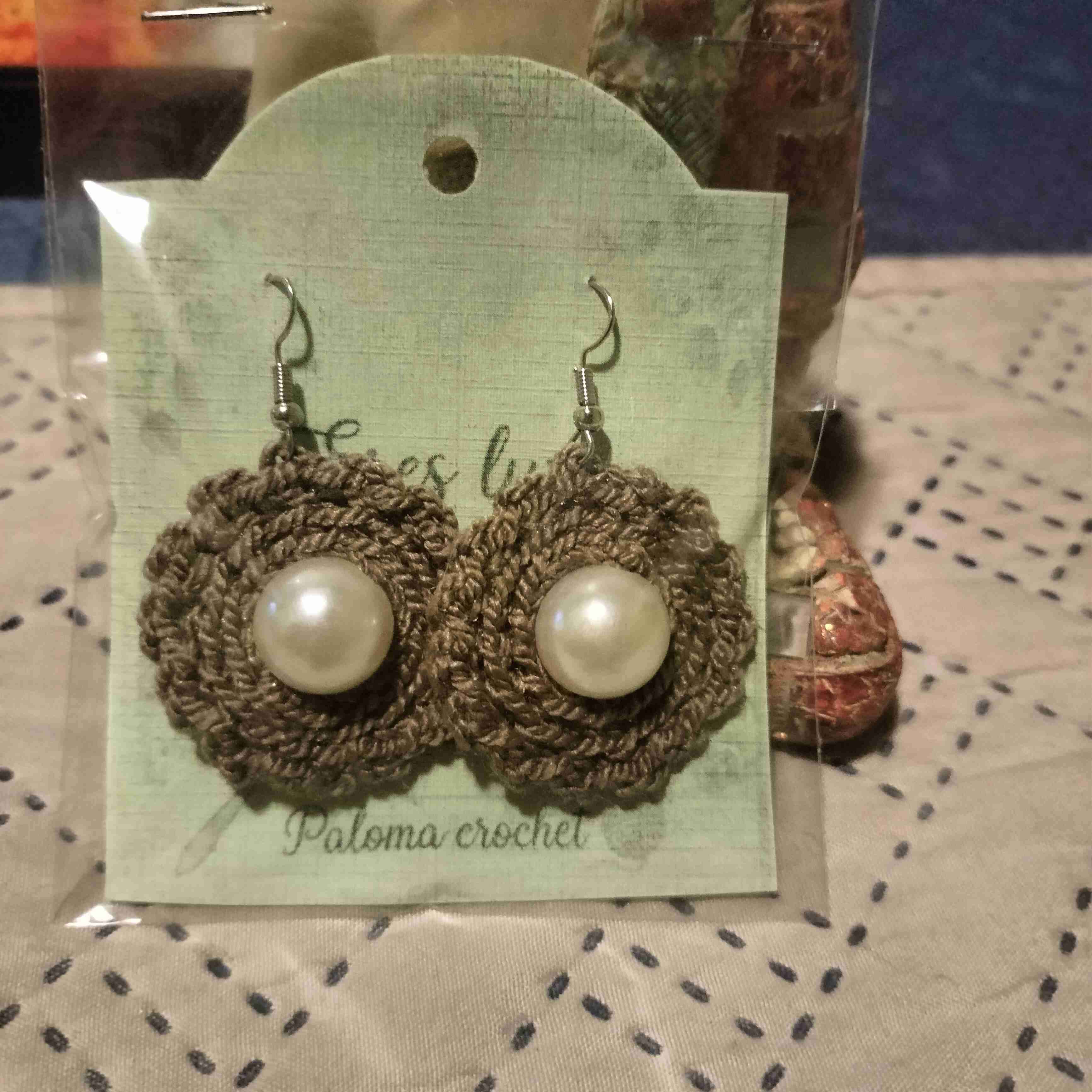 Aros artesanales a crochet 🧶 - miniatura 2