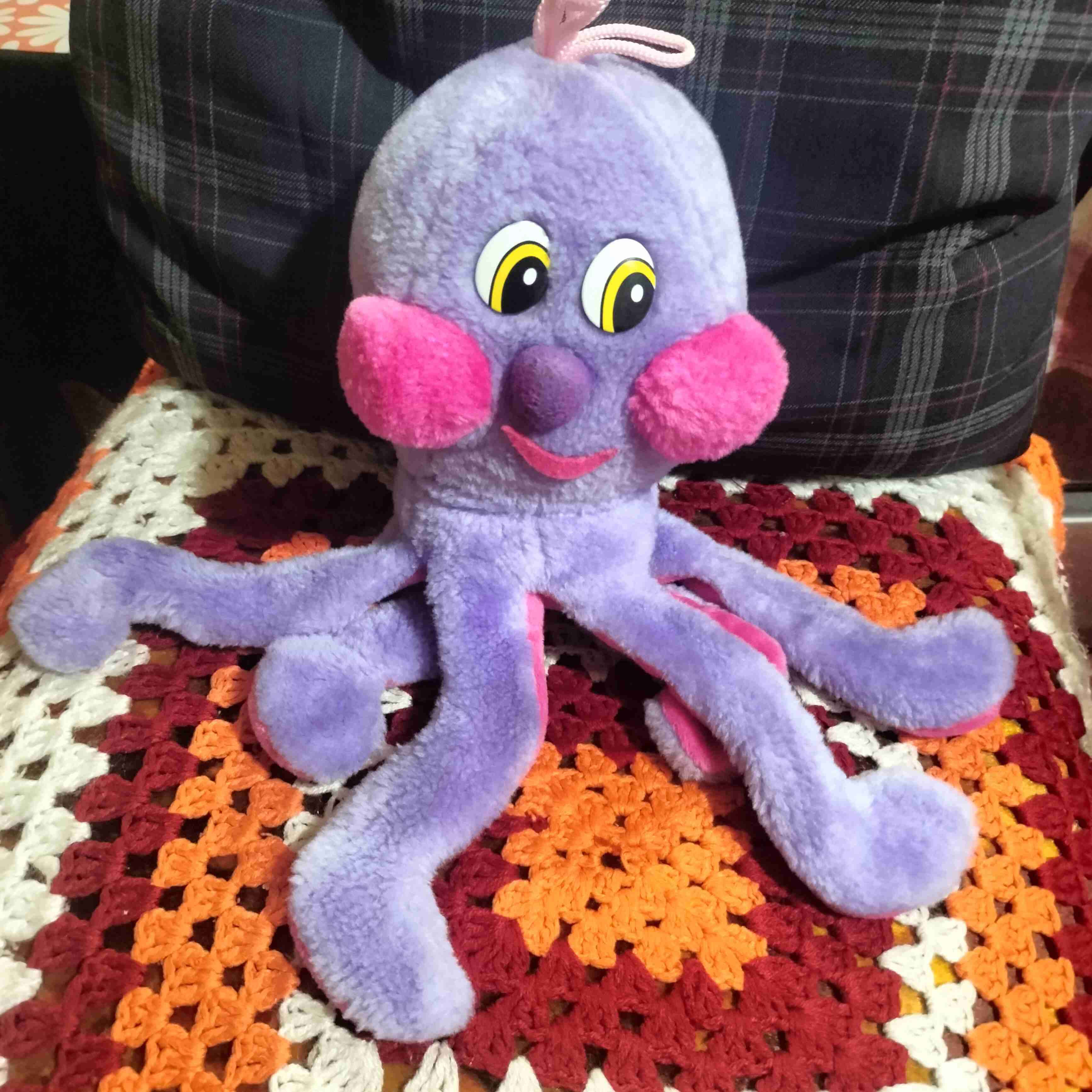 Peluche pulpo morado de apego para bebés