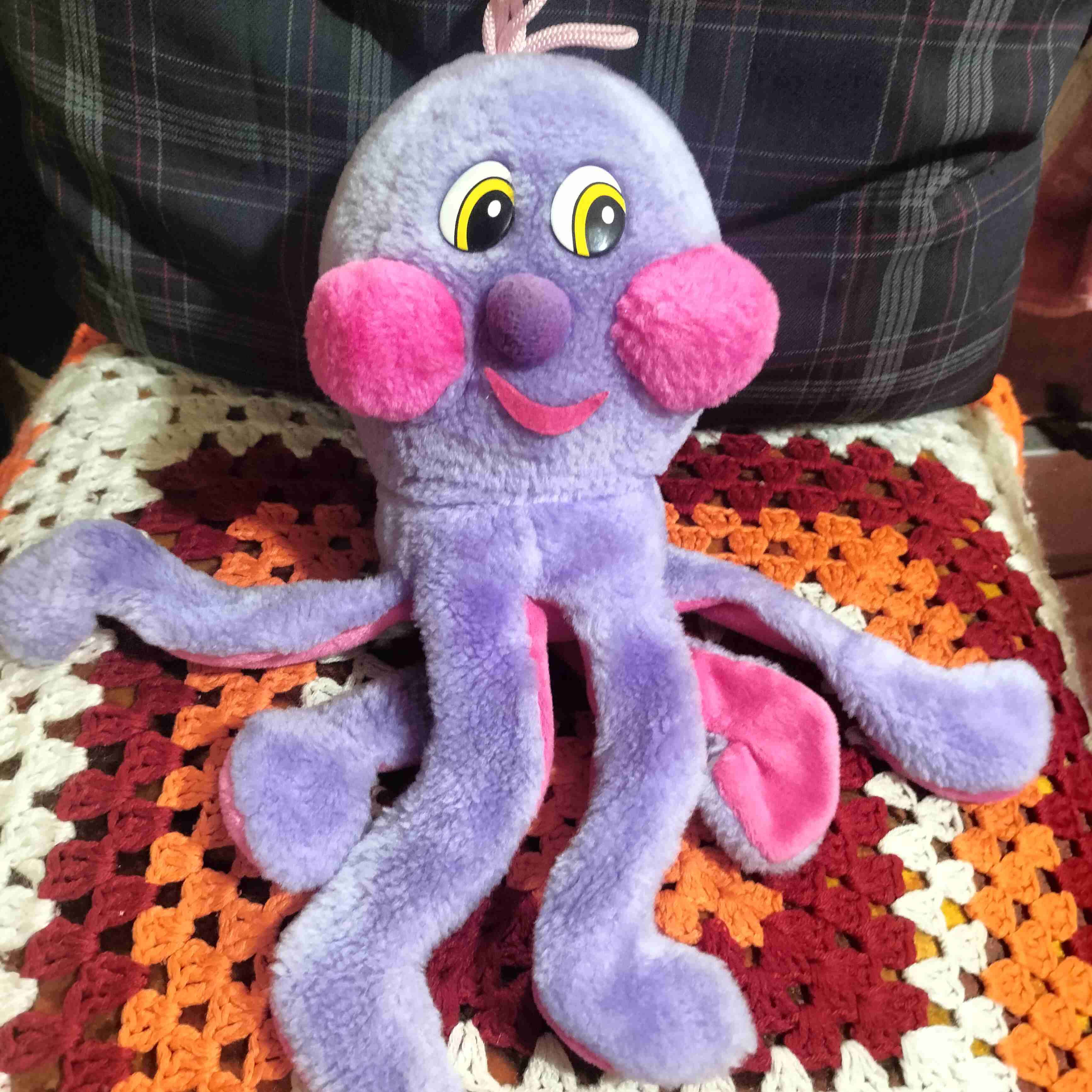 Peluche pulpo morado de apego para bebés - miniatura 2