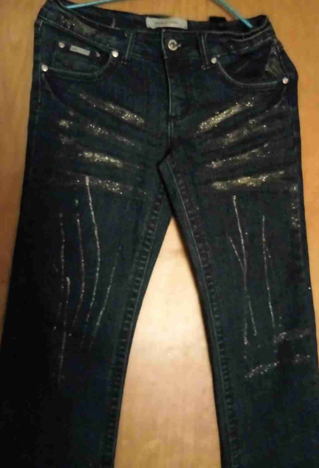 Jeans Vanks con detalles brillante, talla 38