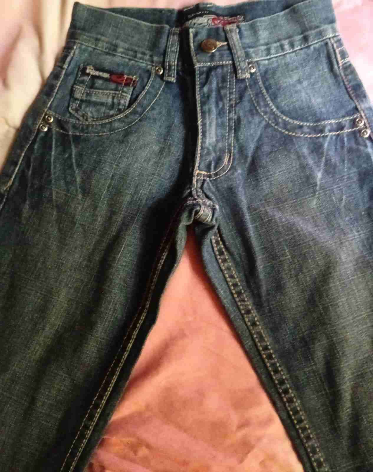 Jeans azules de niñera, talla 8