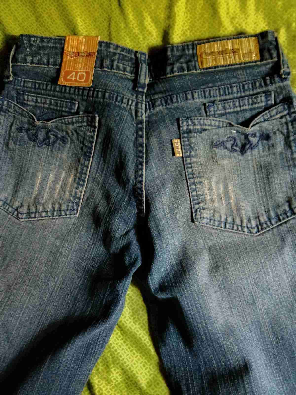 Jeans azul desgastados mujer talla 40 - miniatura 2