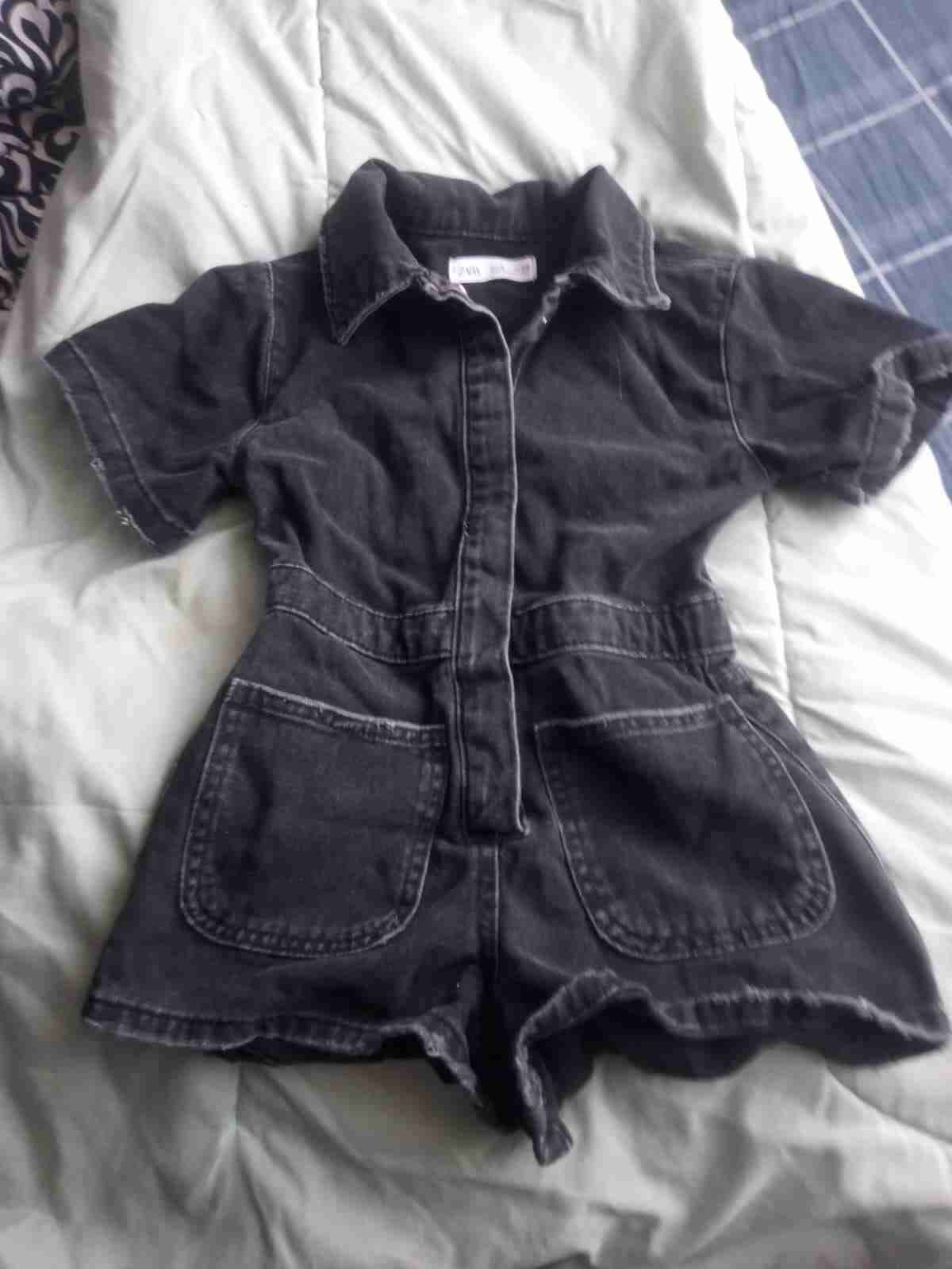 Enterito corto denim negro