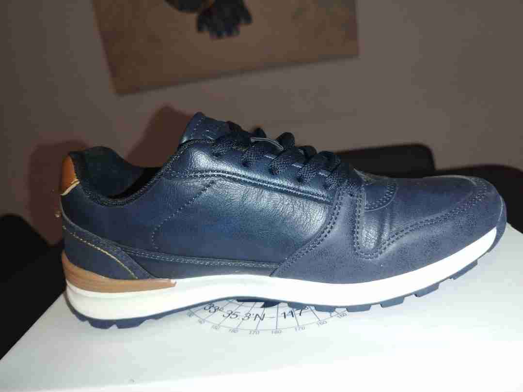 Zapatillas de cuero azul - miniatura 3