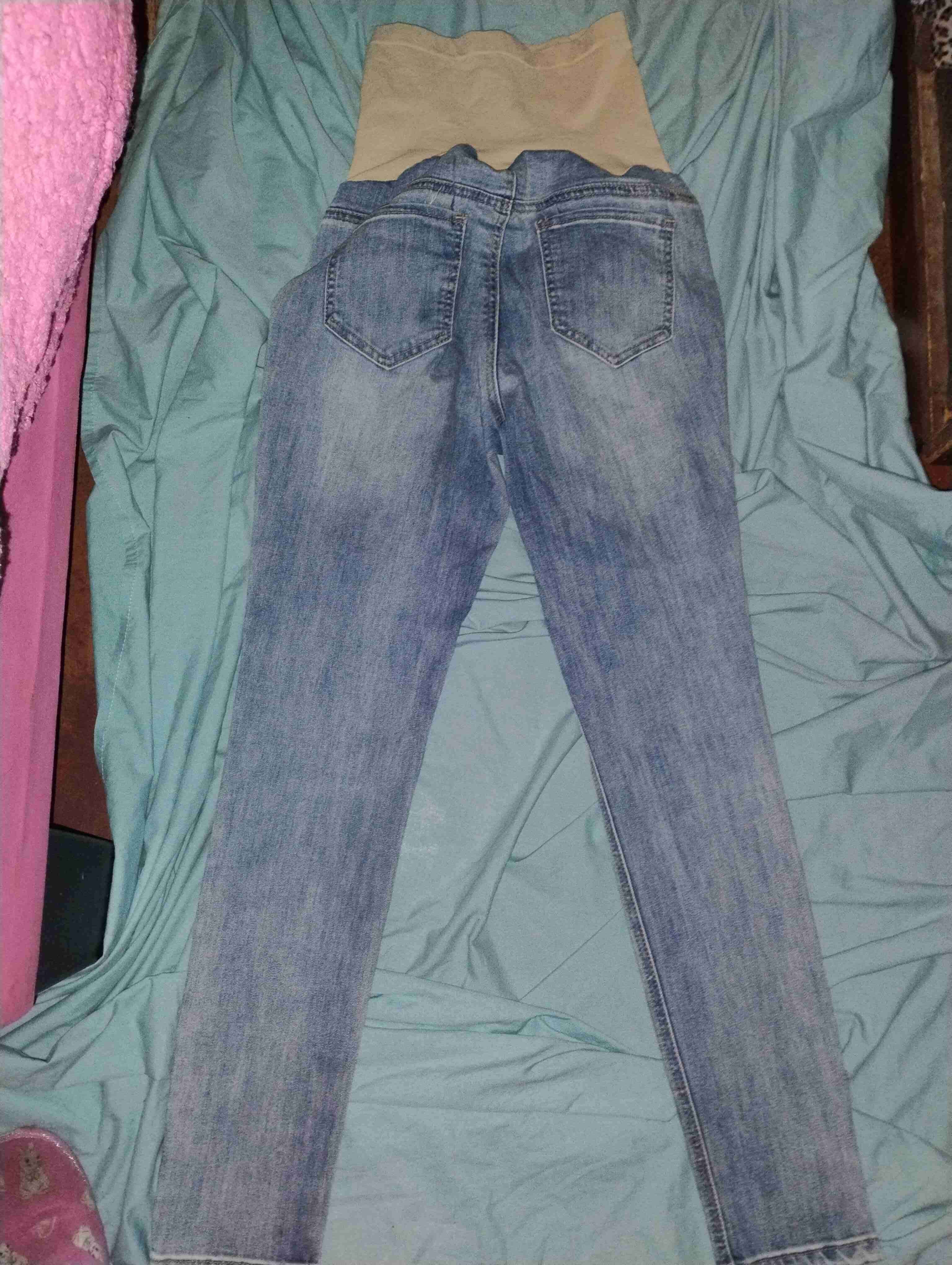 Jeans maternales azul con detalle - miniatura 2