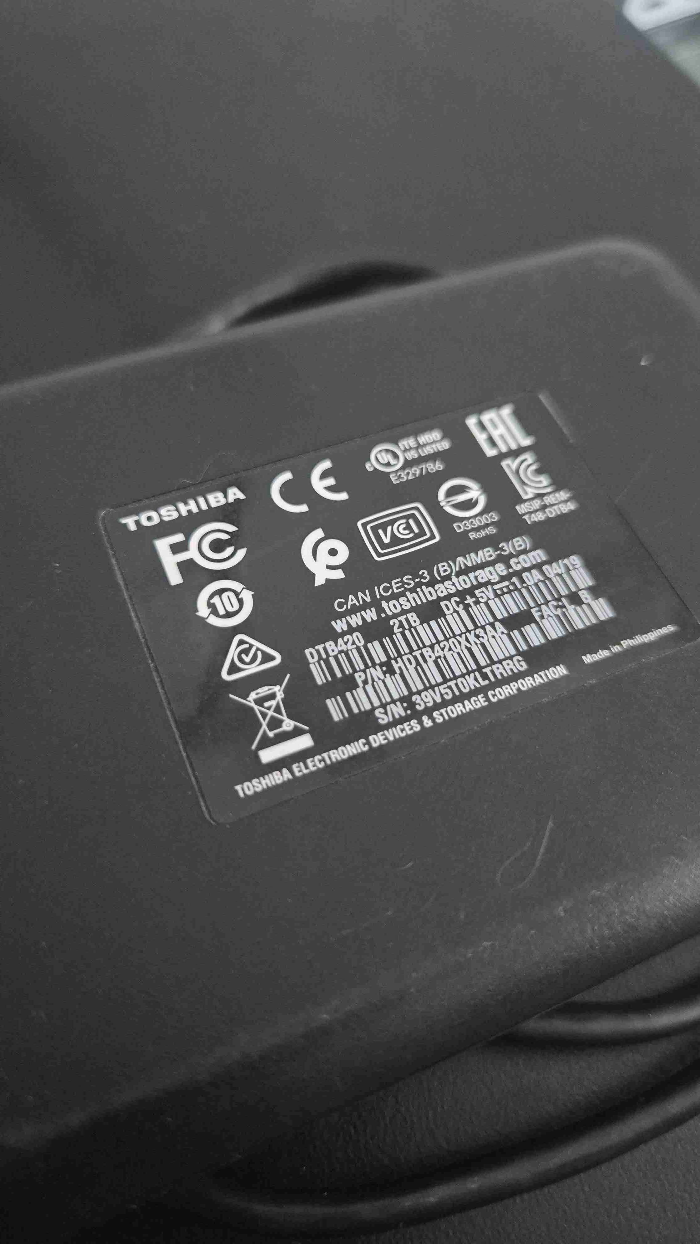 Disco duro externo Toshiba 2TB