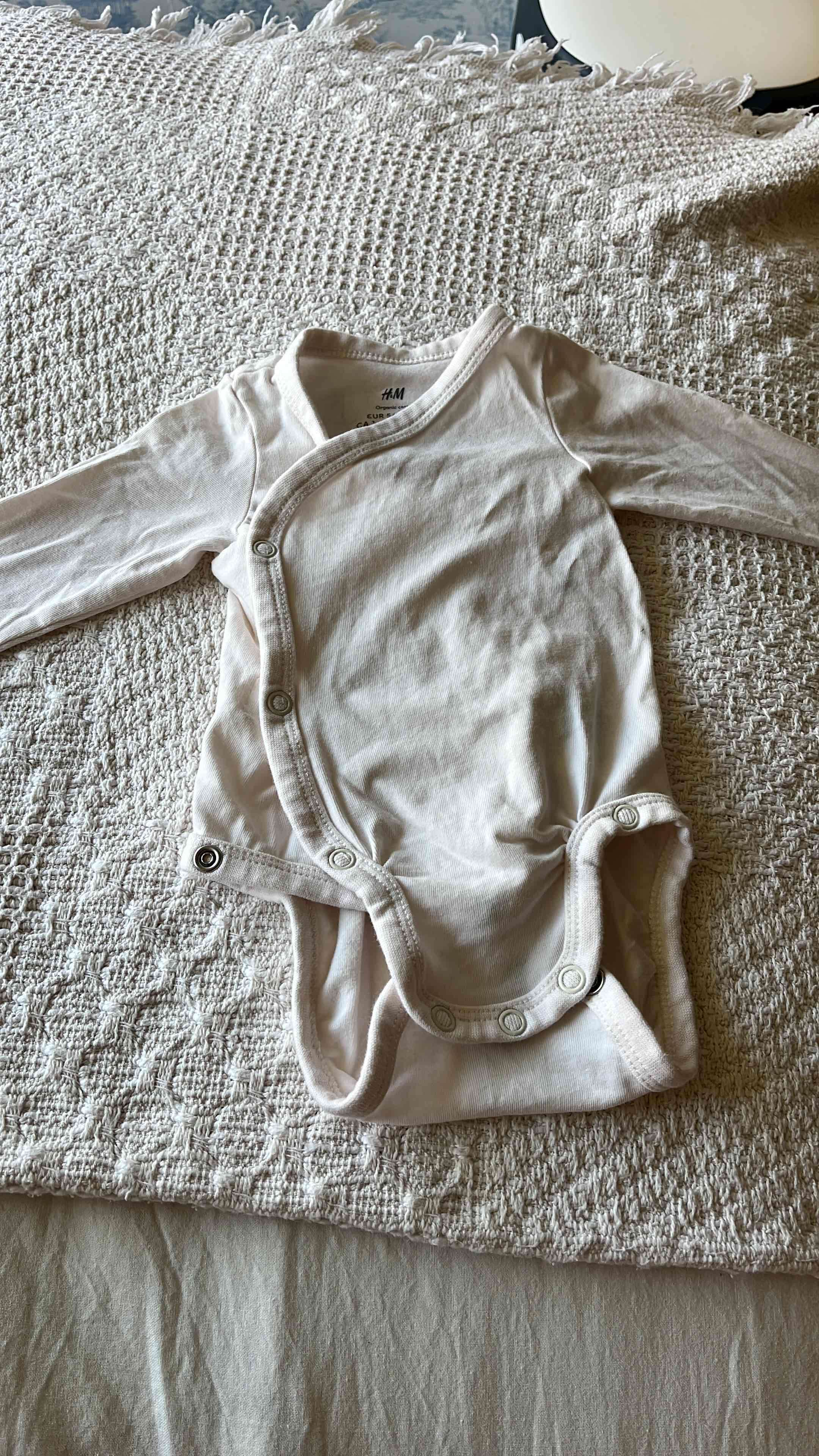 Body blanco de bebé 1-2 meses