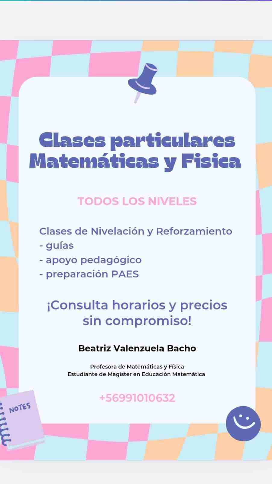 Clases particulares matemática y física