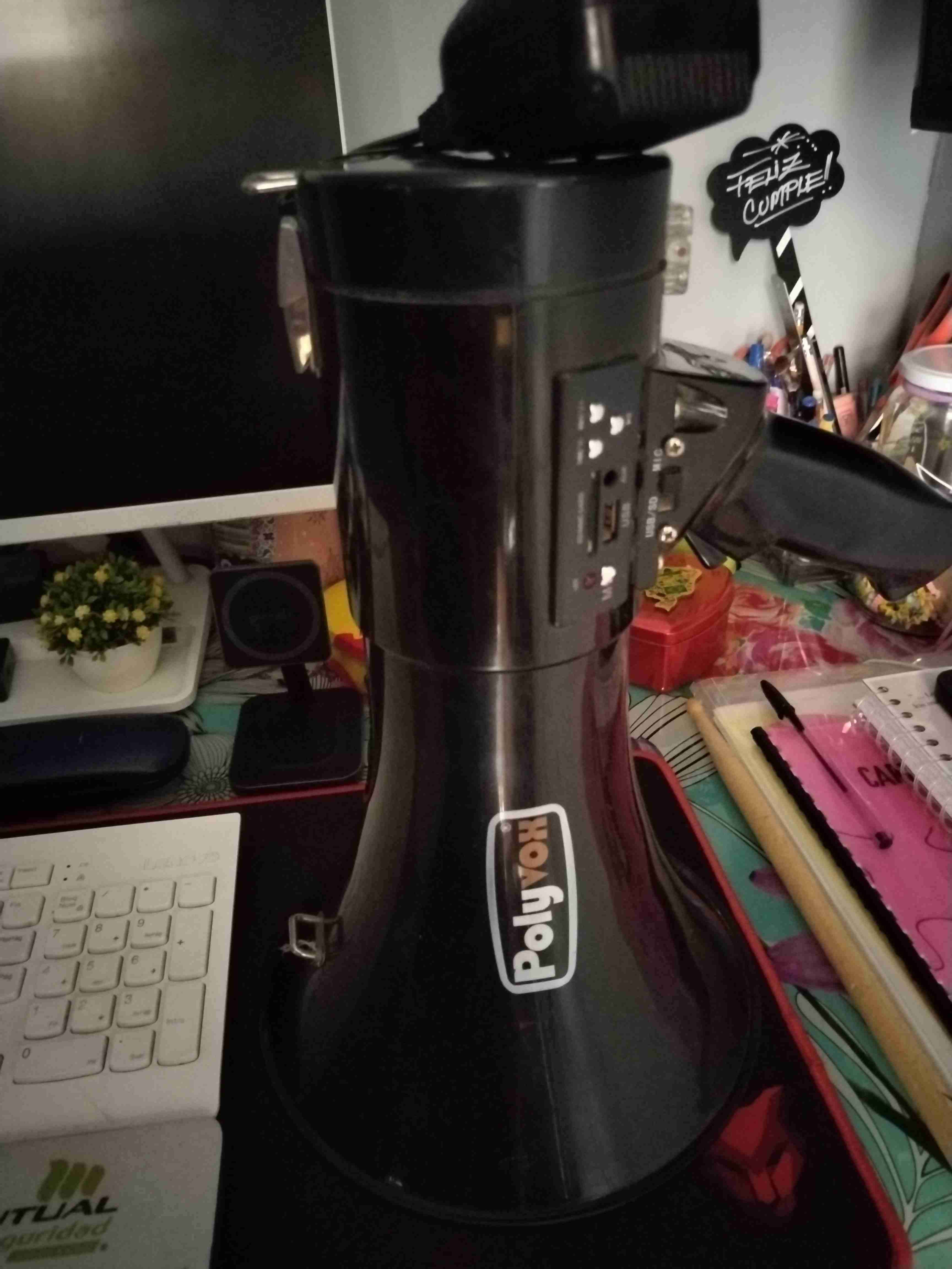 Megáfono Polyvox portátil negro - miniatura 2