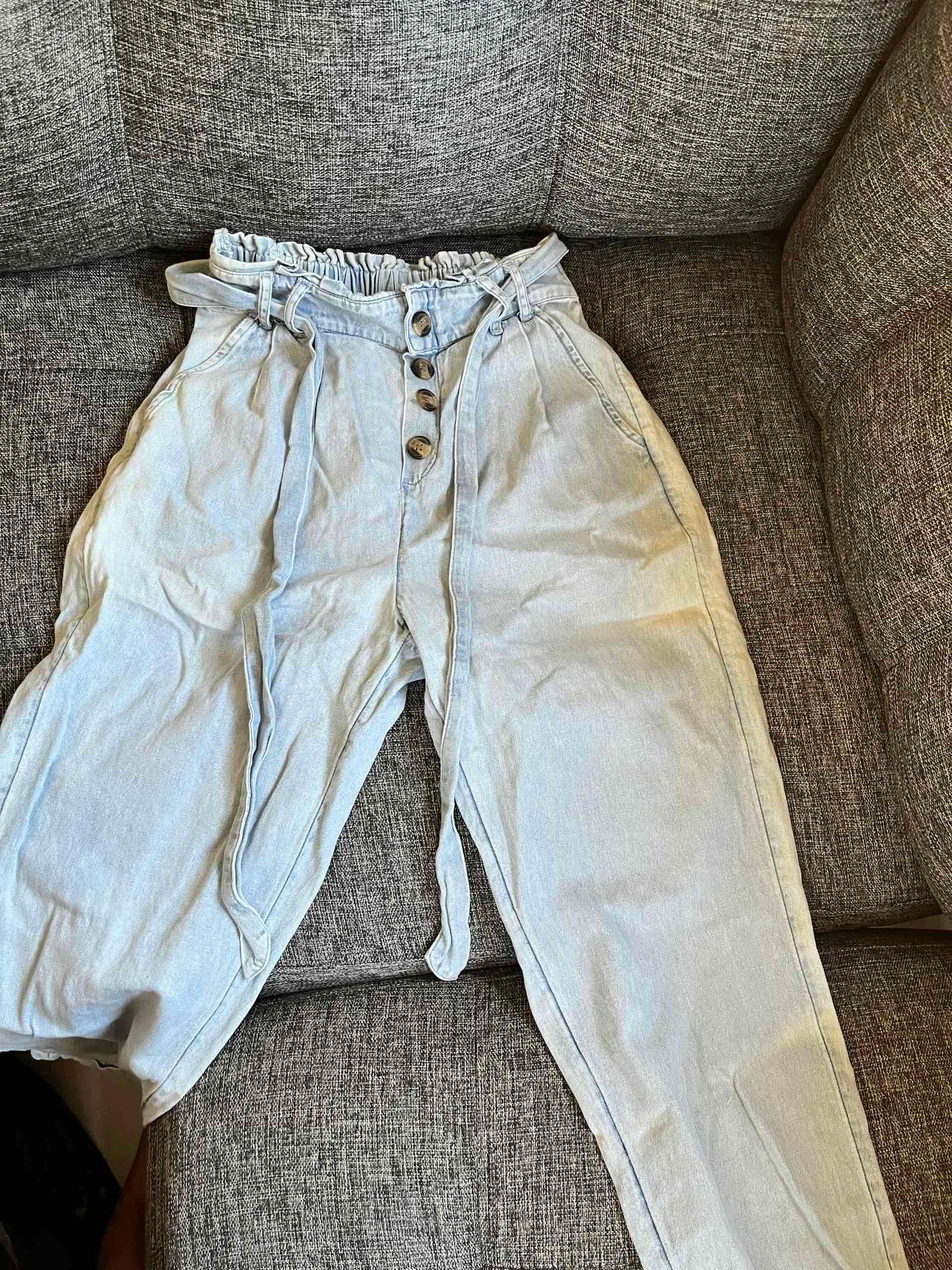 Pantalón de mujer celeste American Eagle XS