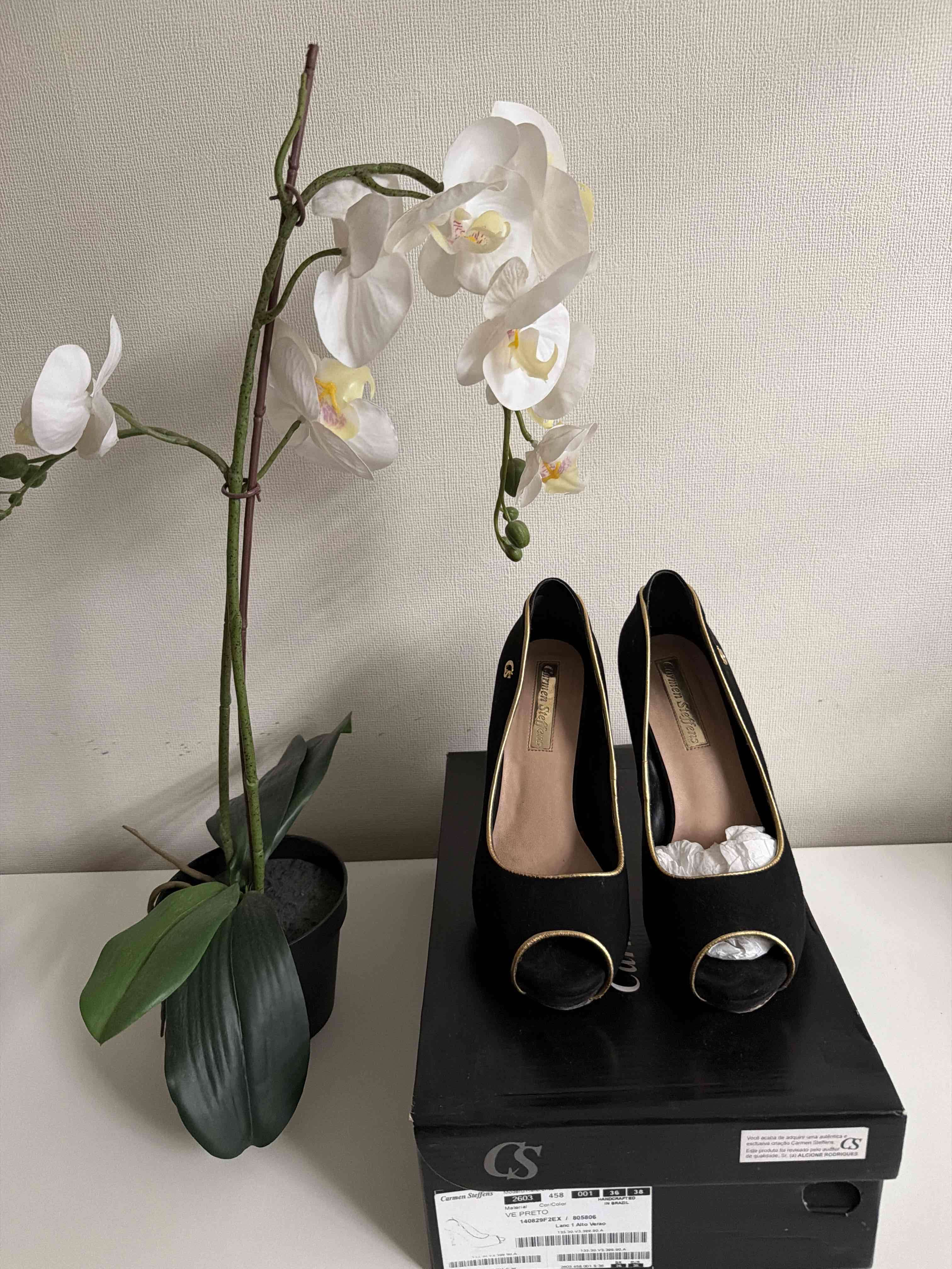 Tacones negros  carmen steffens talla 38 - miniatura 2