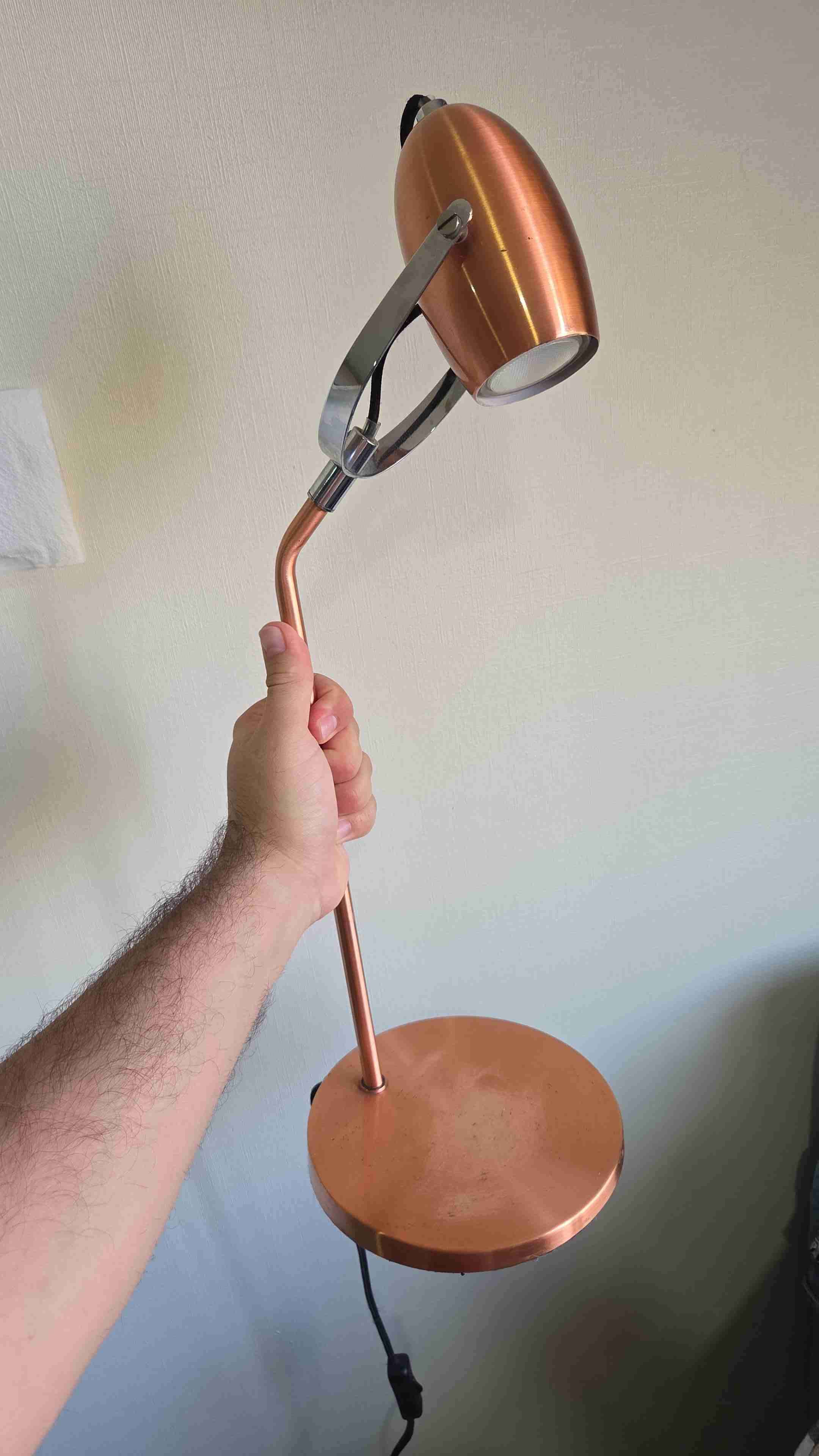 Lámpara de escritorio cobre