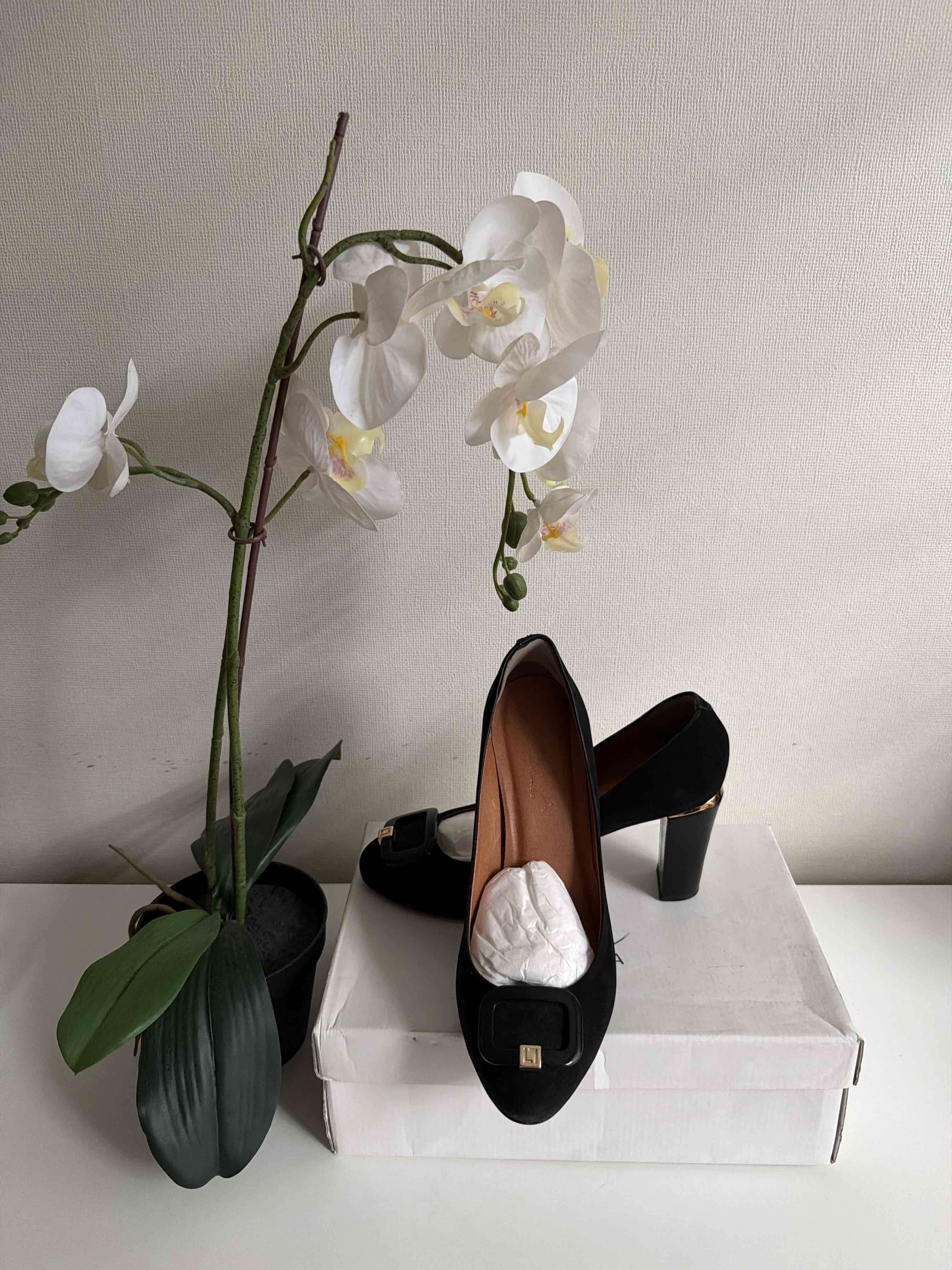 Zapatos de taco alto negro Luz Dalua talla 38