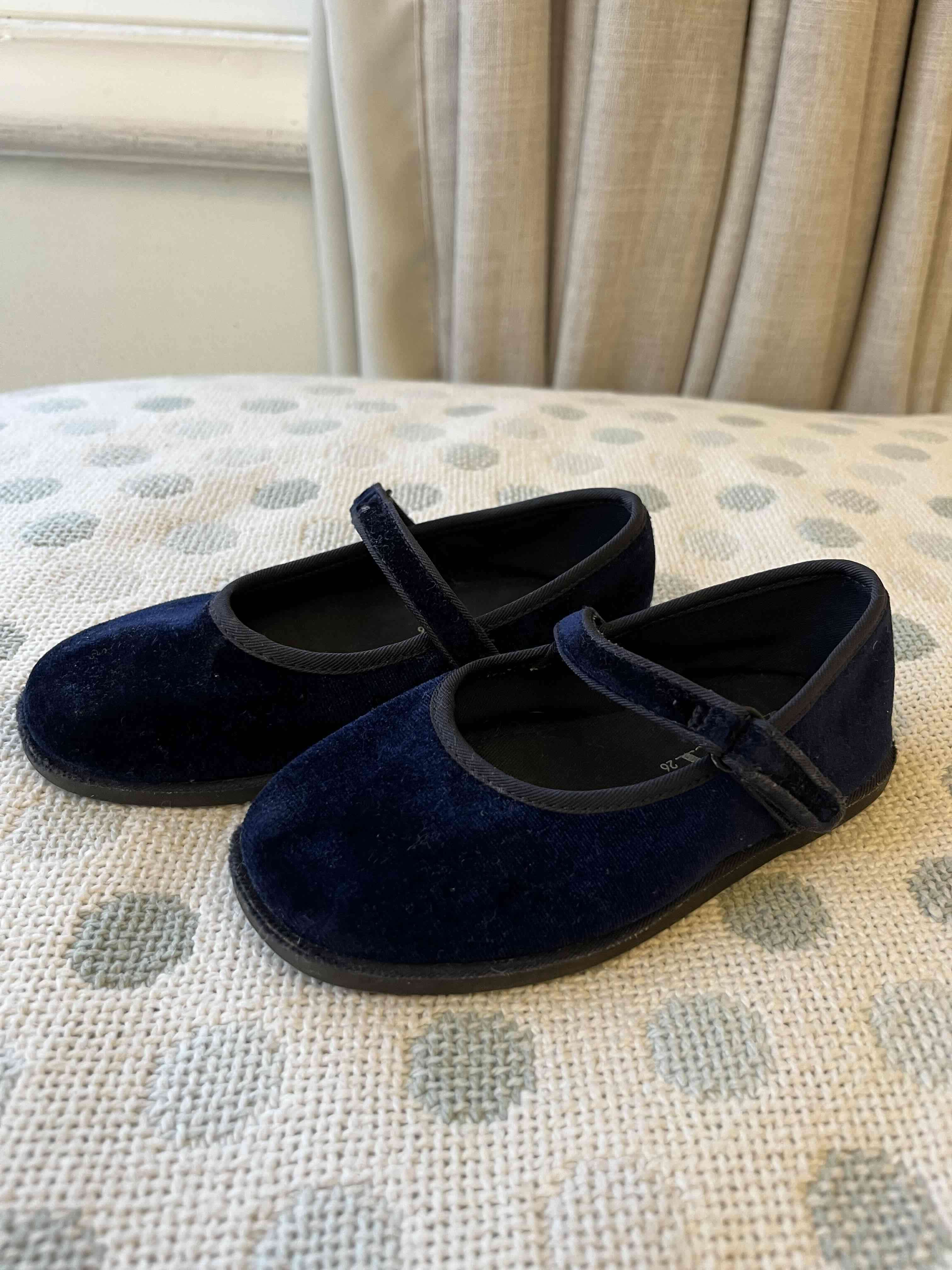 Ballerinas Zara de terciopelo azul T26
