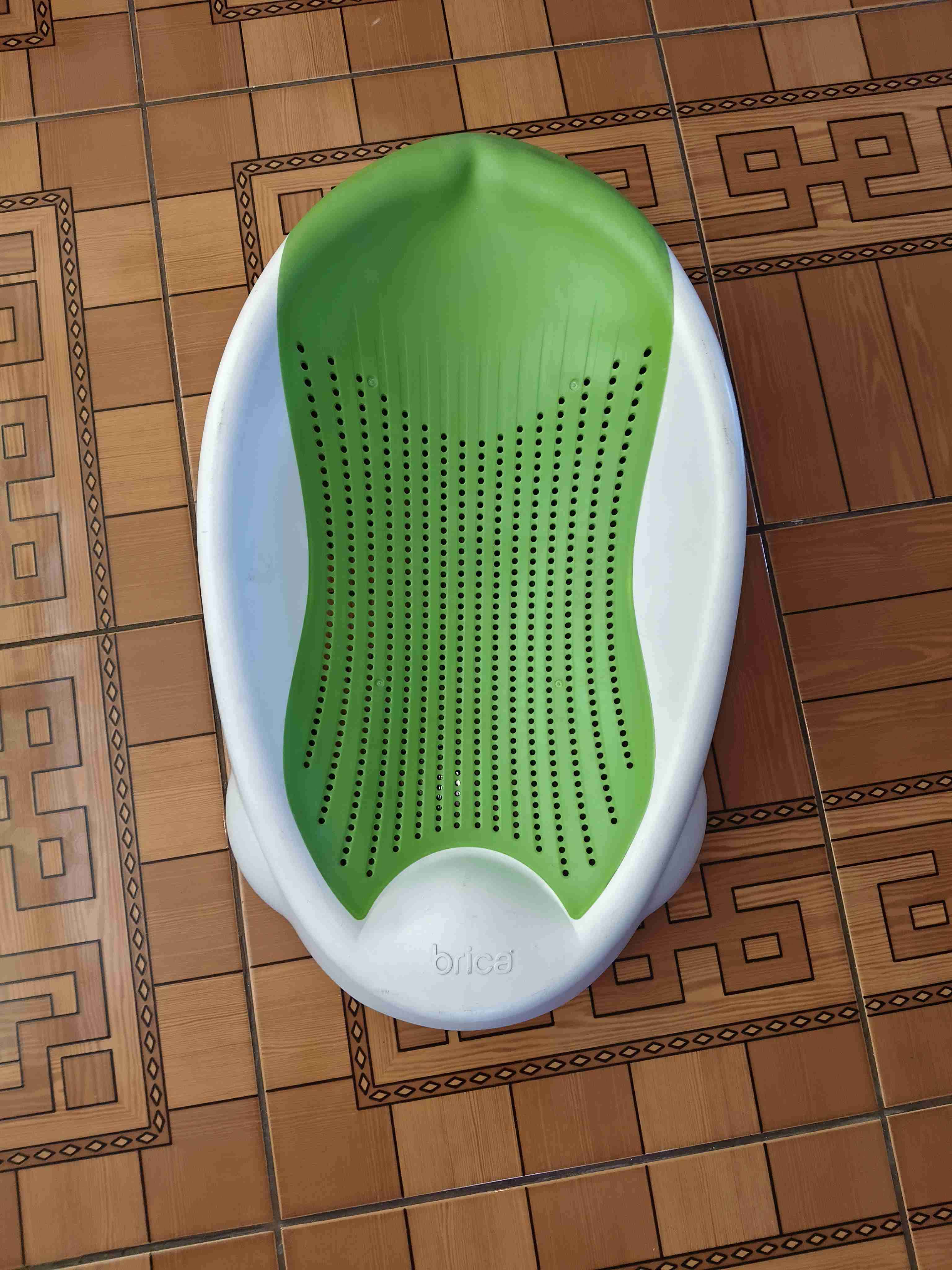 Silla de baño para bebé blanca y verde - miniatura 2