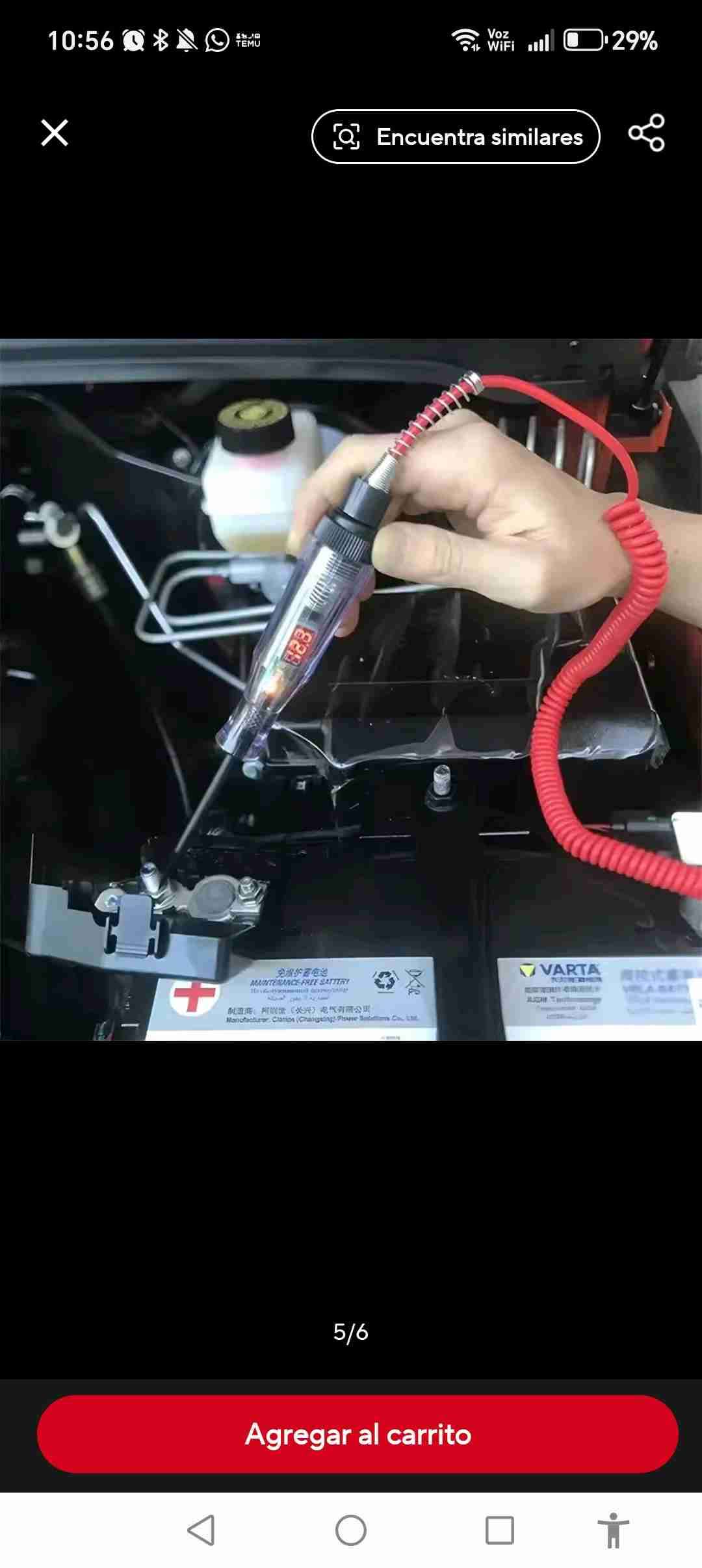 Probador De Corriente Automotriz 6v-12v-24v - miniatura 2