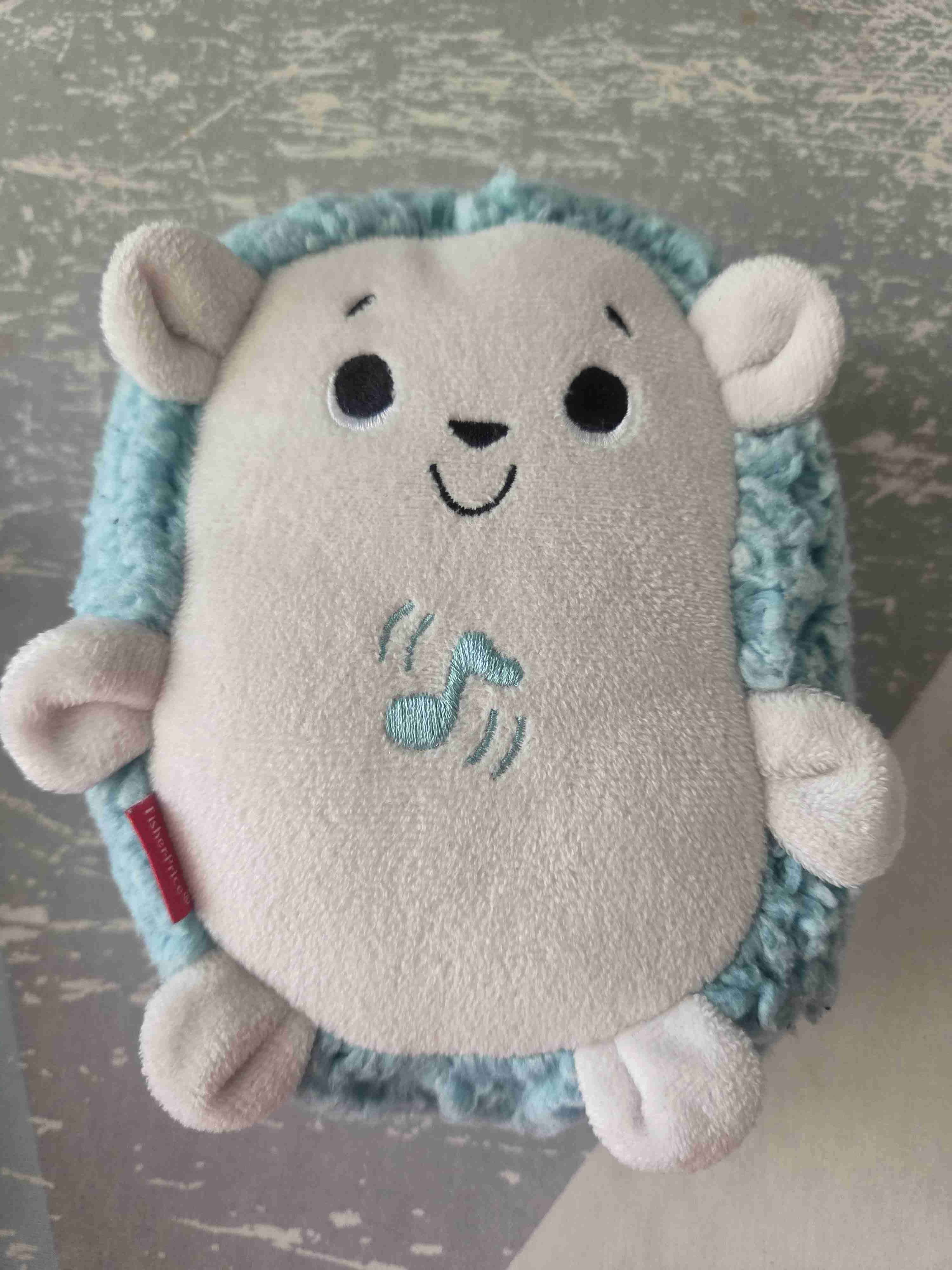 Juguete musical de erizo azul. Fisher Price.