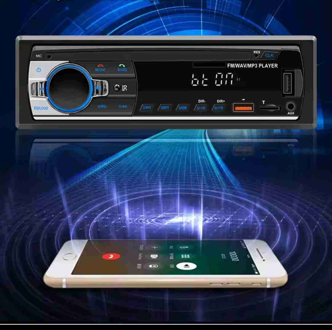 Radio 1din Auto Azul/negro Bluetooth, Usb, Aux Y M - miniatura 3