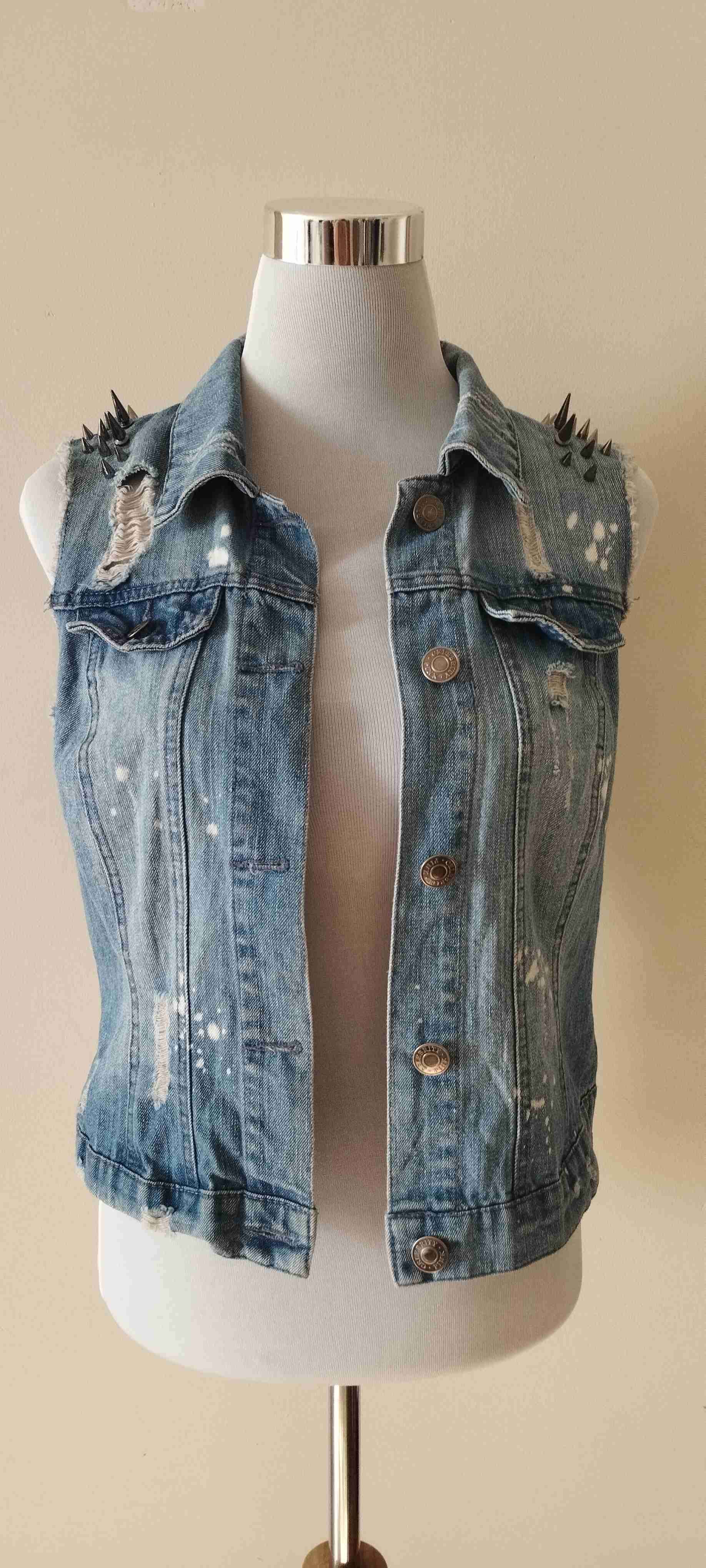 Chaleco estilo punk talla M