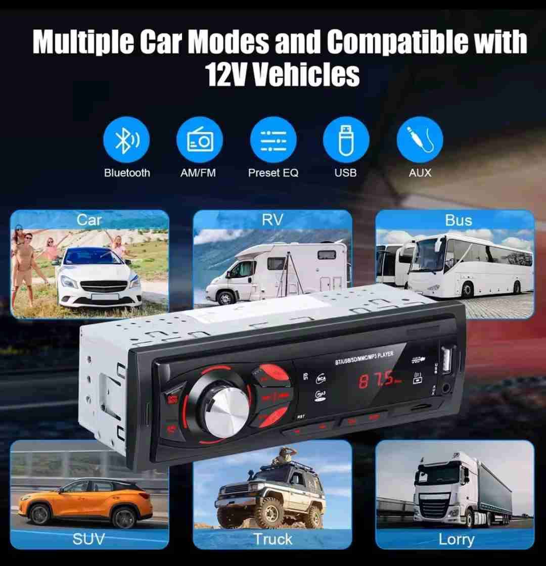 Radio Mp3 1din Para Auto Bluetooth, Usb Y Auxiliar - miniatura 4