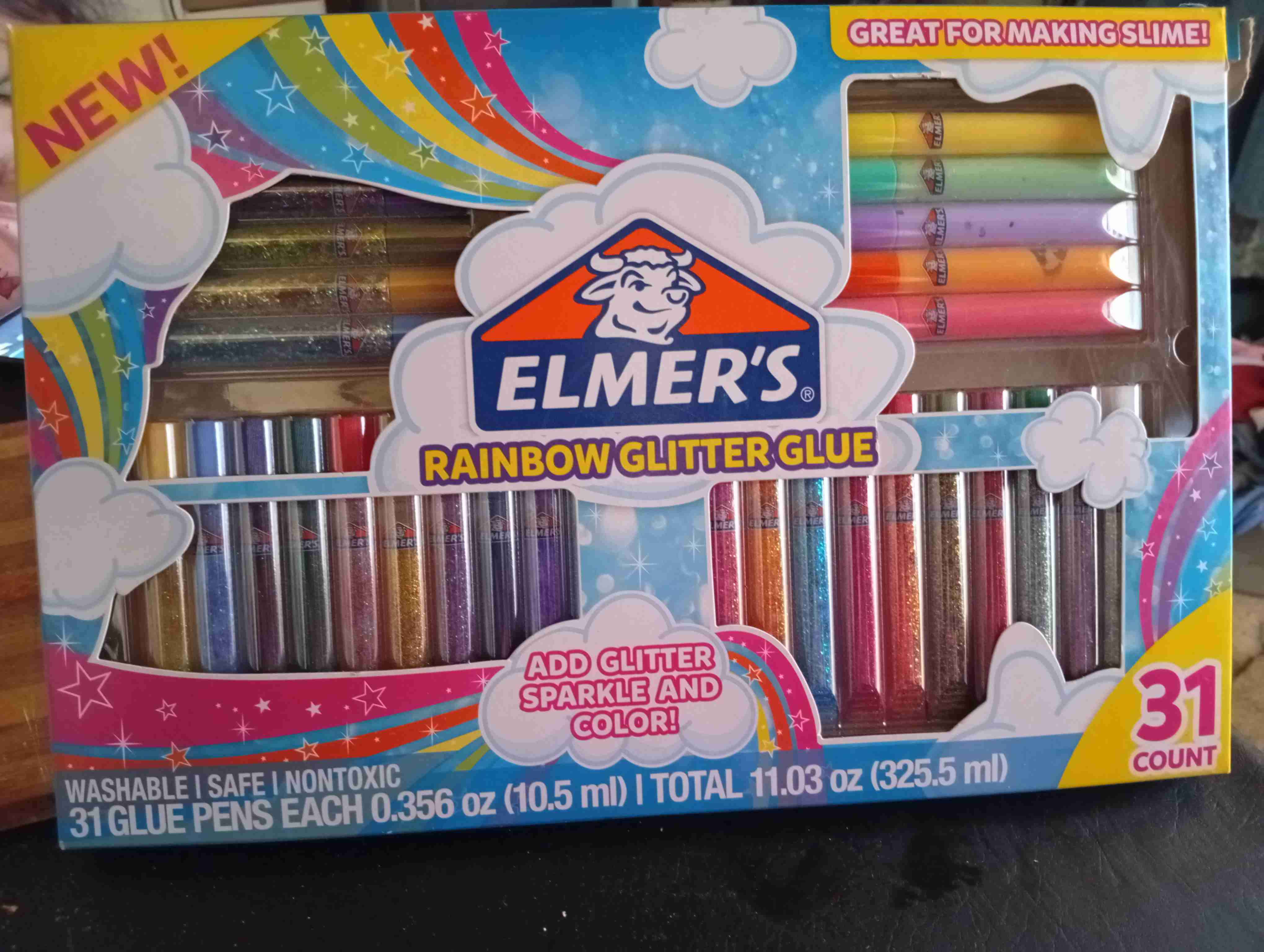 Elmer's Rainbow Glitter Glue 31 piezas
