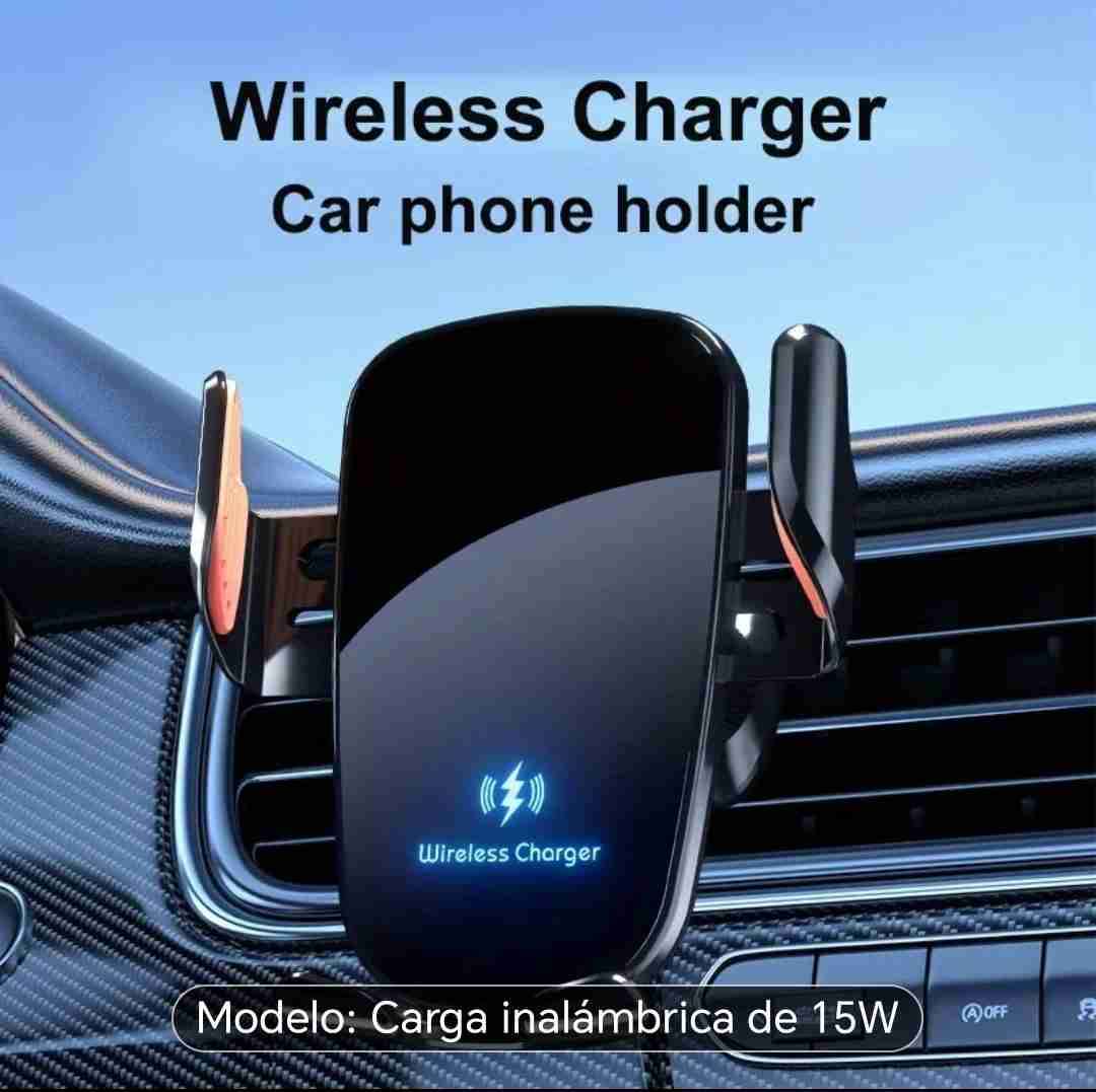 Soporte + Cargador Inalámbrico para Auto D9 (Siste - miniatura 4