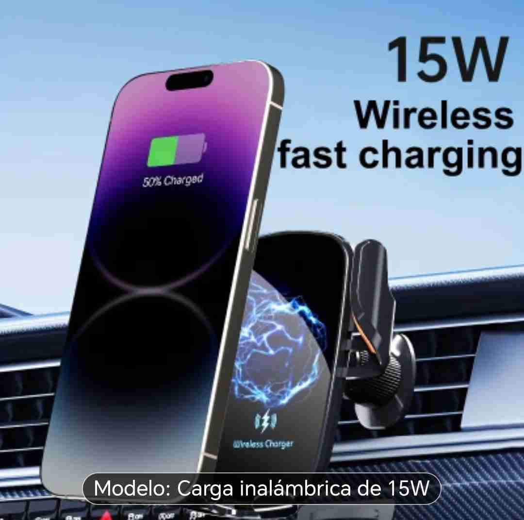 Soporte + Cargador Inalámbrico para Auto D9 (Siste - miniatura 5