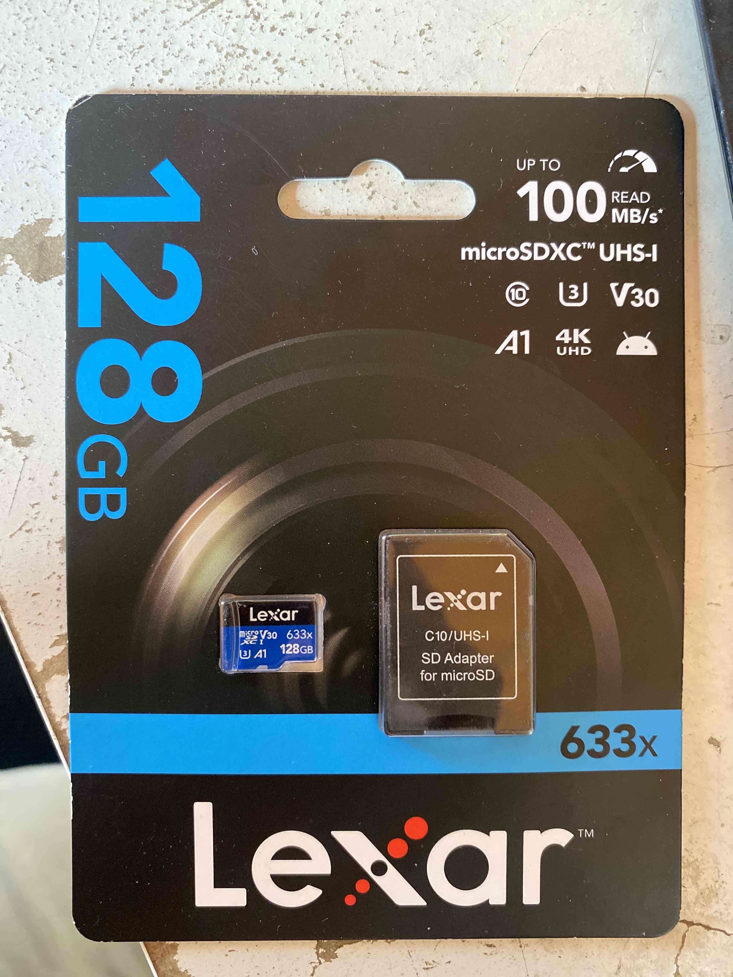 Tarjeta microSD Lexar 128GB
